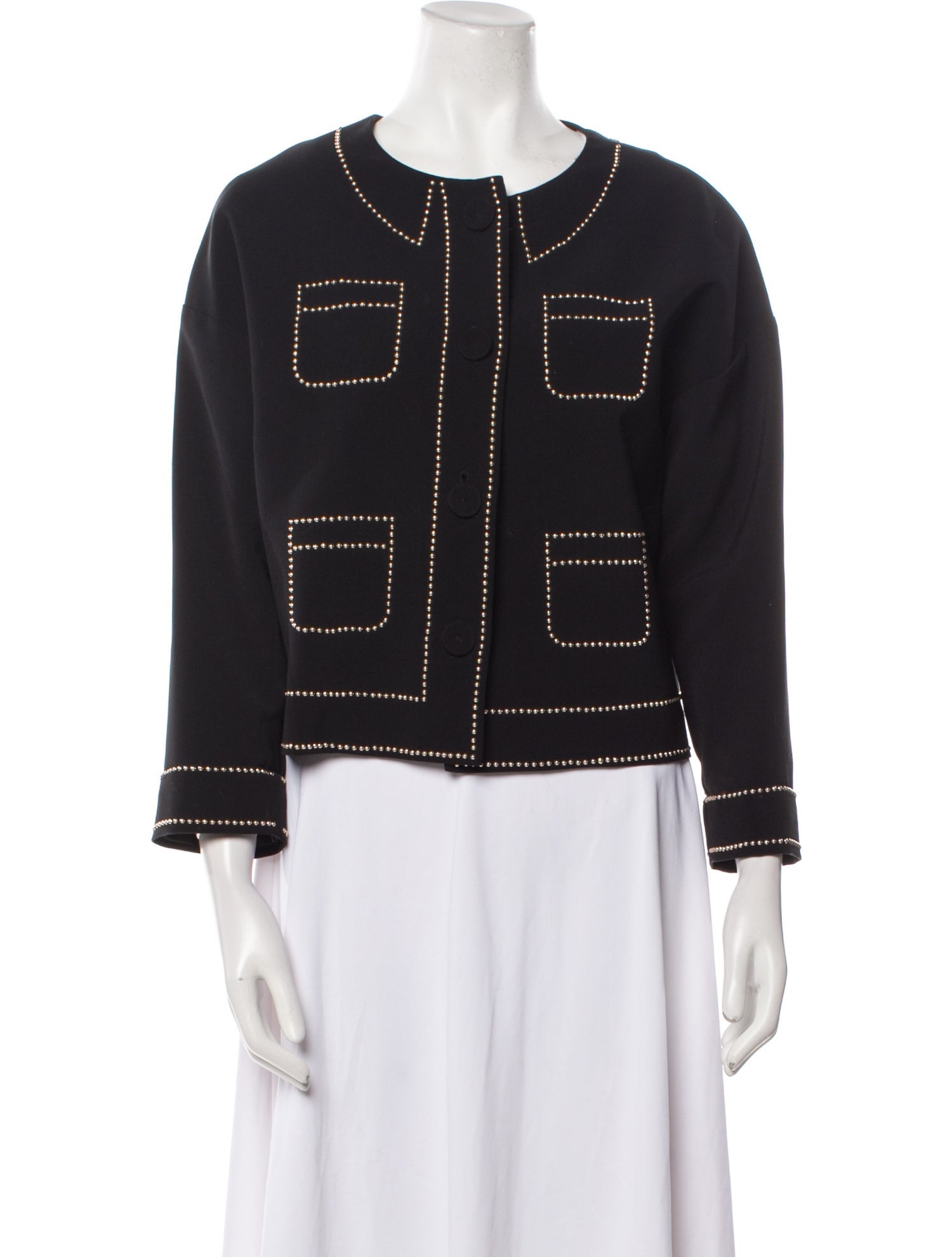 Boutique Moschino Crew Neck Three-Quarter Sleeve Sweatshirt