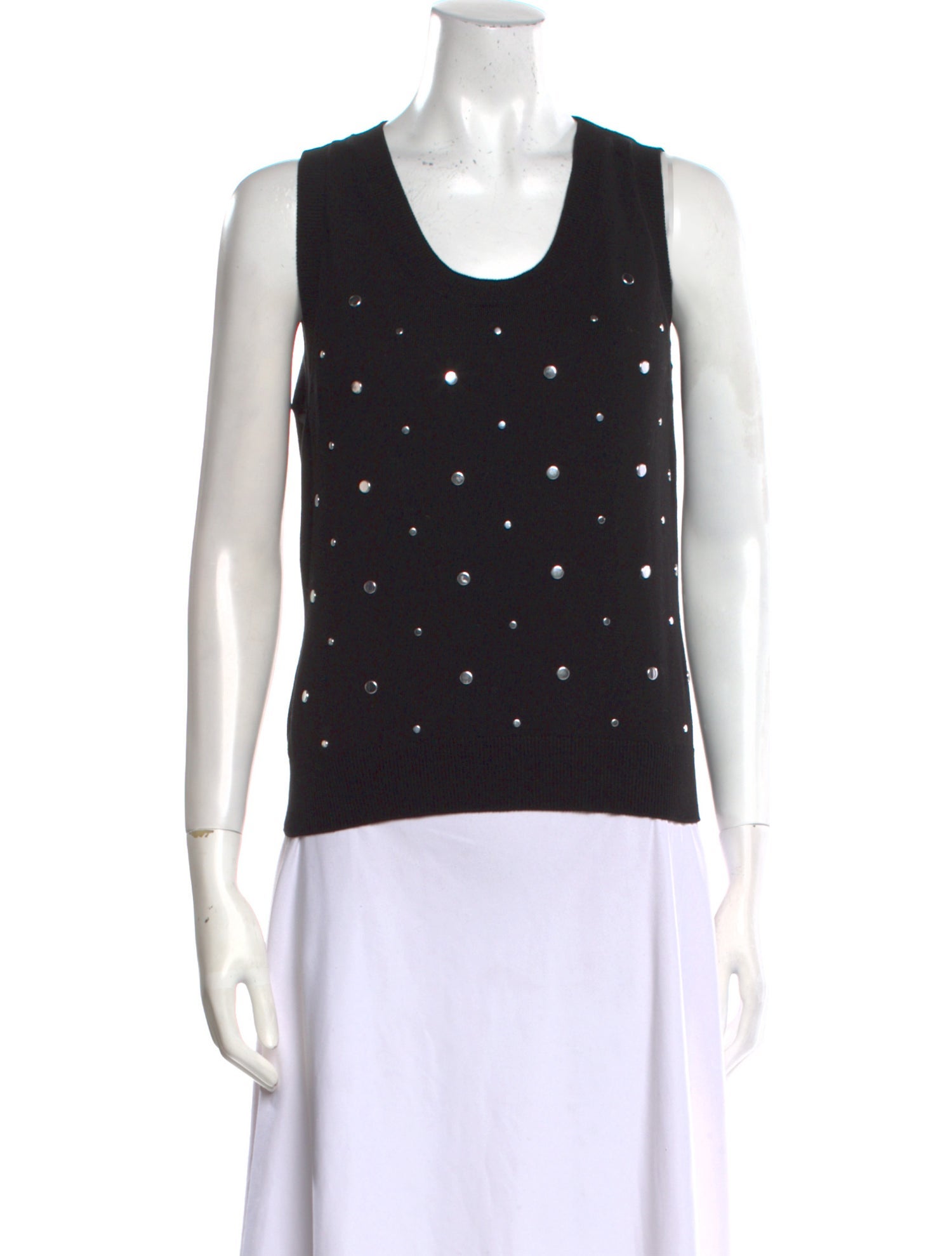 Boutique Moschino Scoop Neck Sleeveless Top