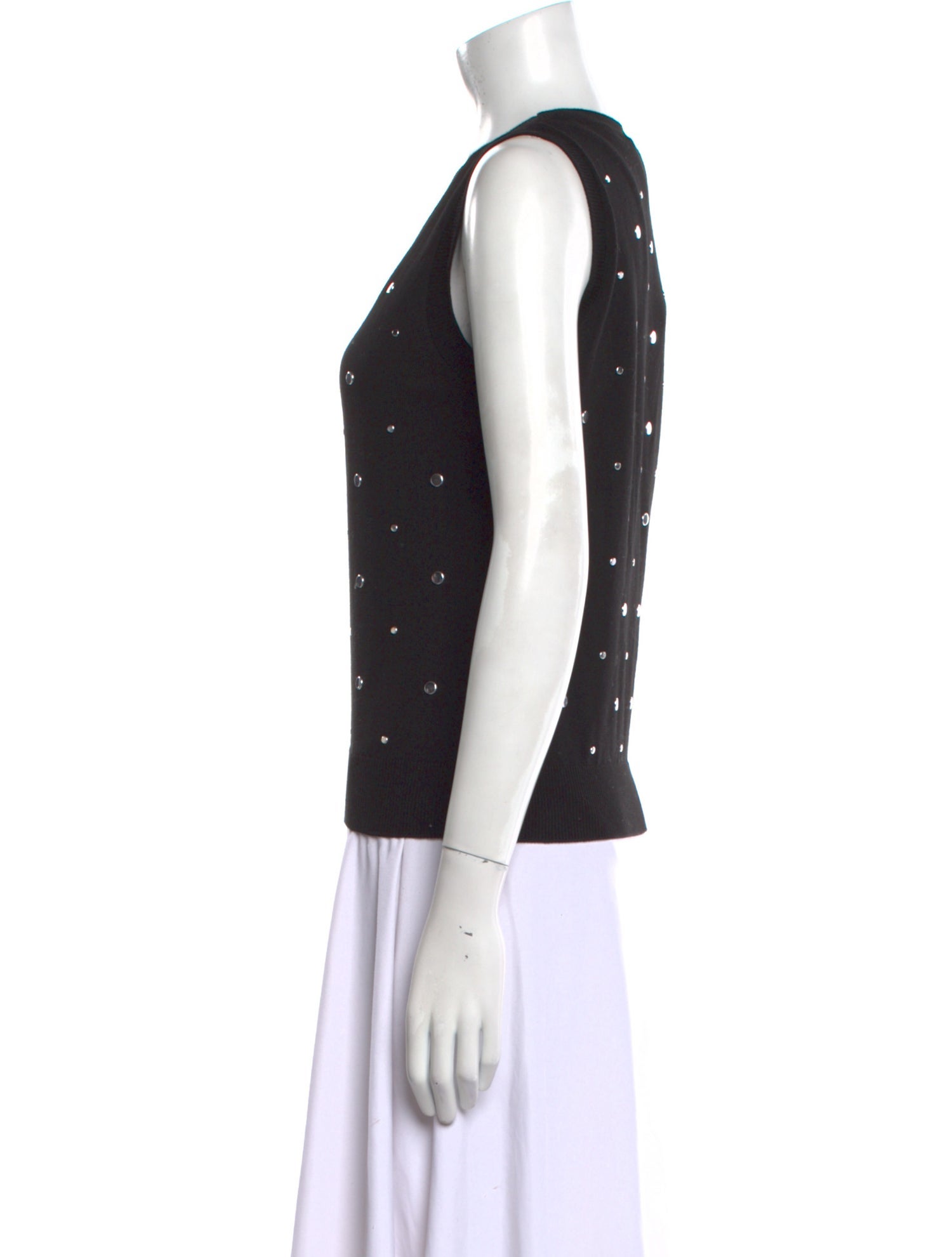 Boutique Moschino Scoop Neck Sleeveless Top