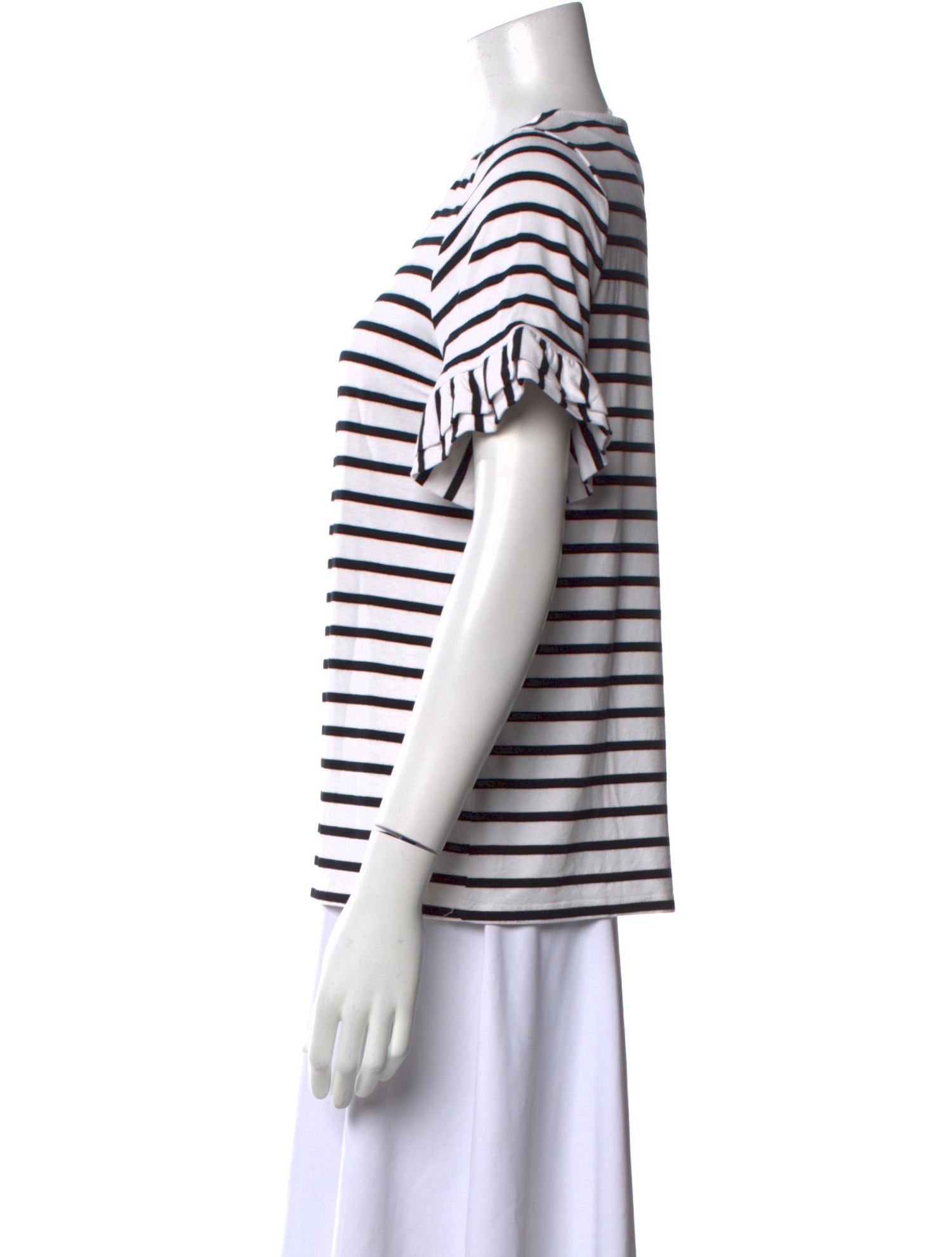 Boutique Moschino Striped Bateau Neckline T-Shirt