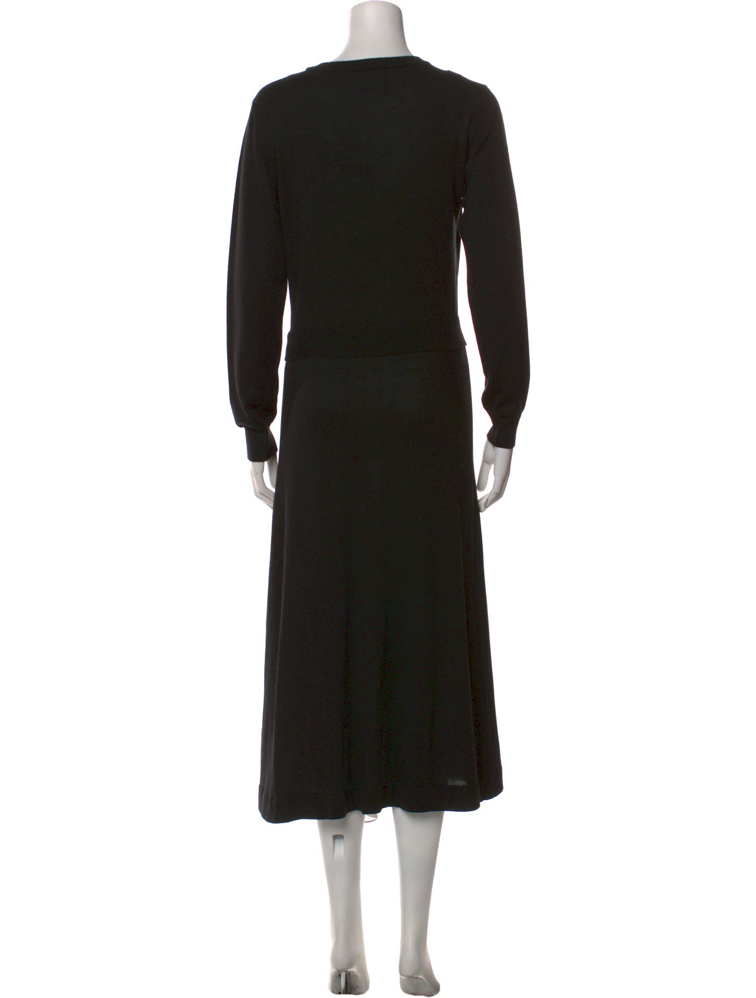 Boutique Moschino Crew Neck Midi Length Dress