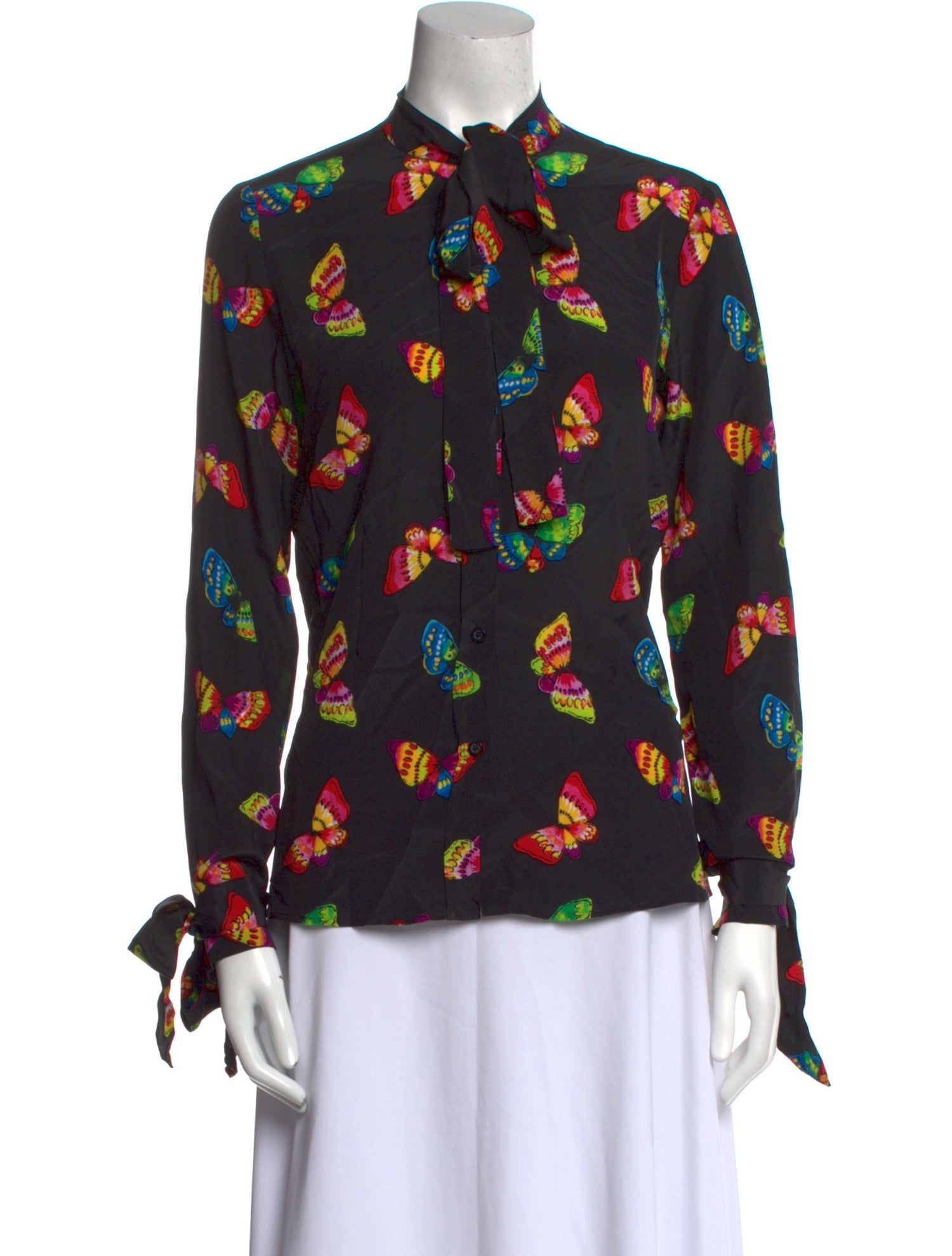 Boutique Moschino Silk Floral Print Blouse