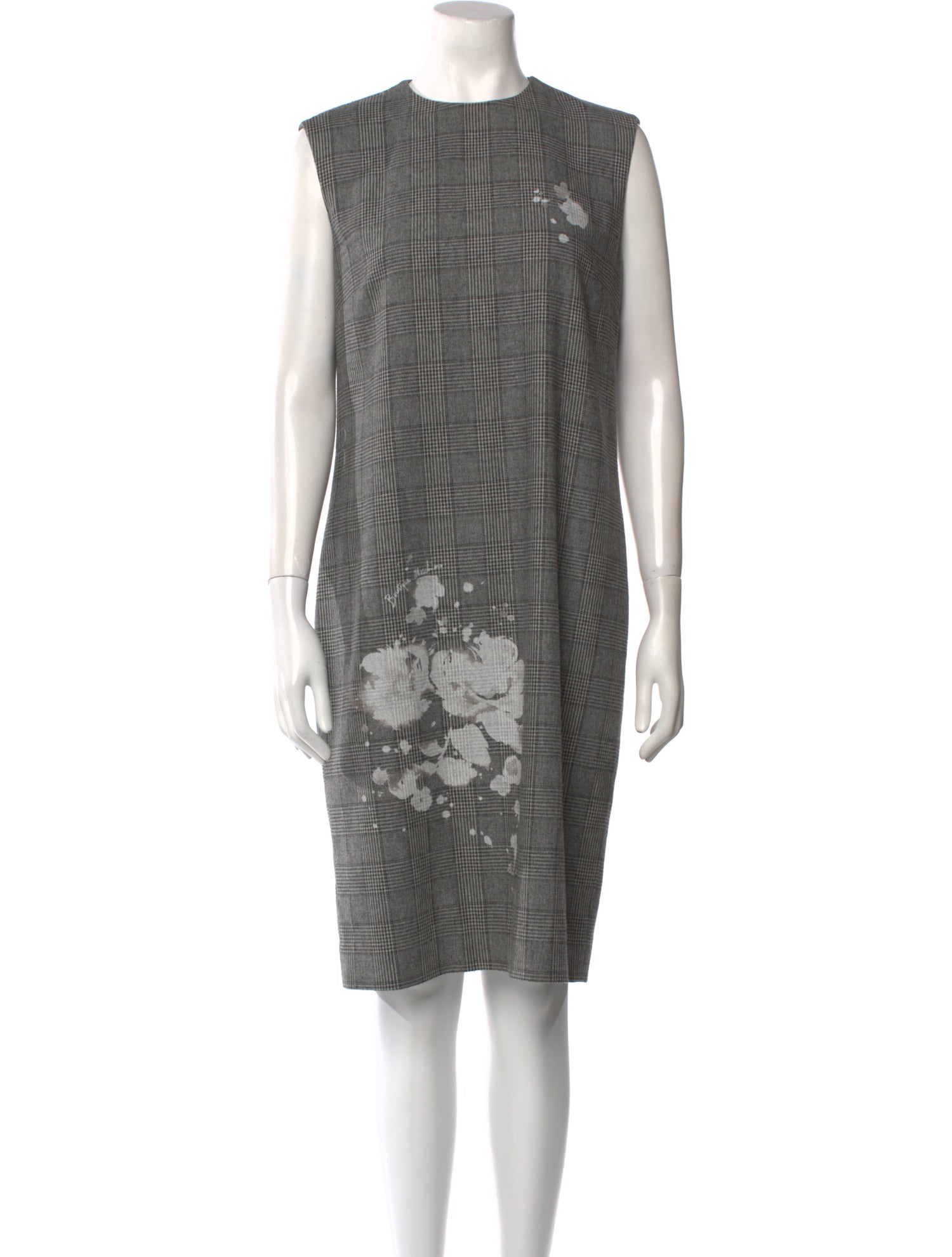 Boutique Moschino Plaid Print Knee-Length Dress