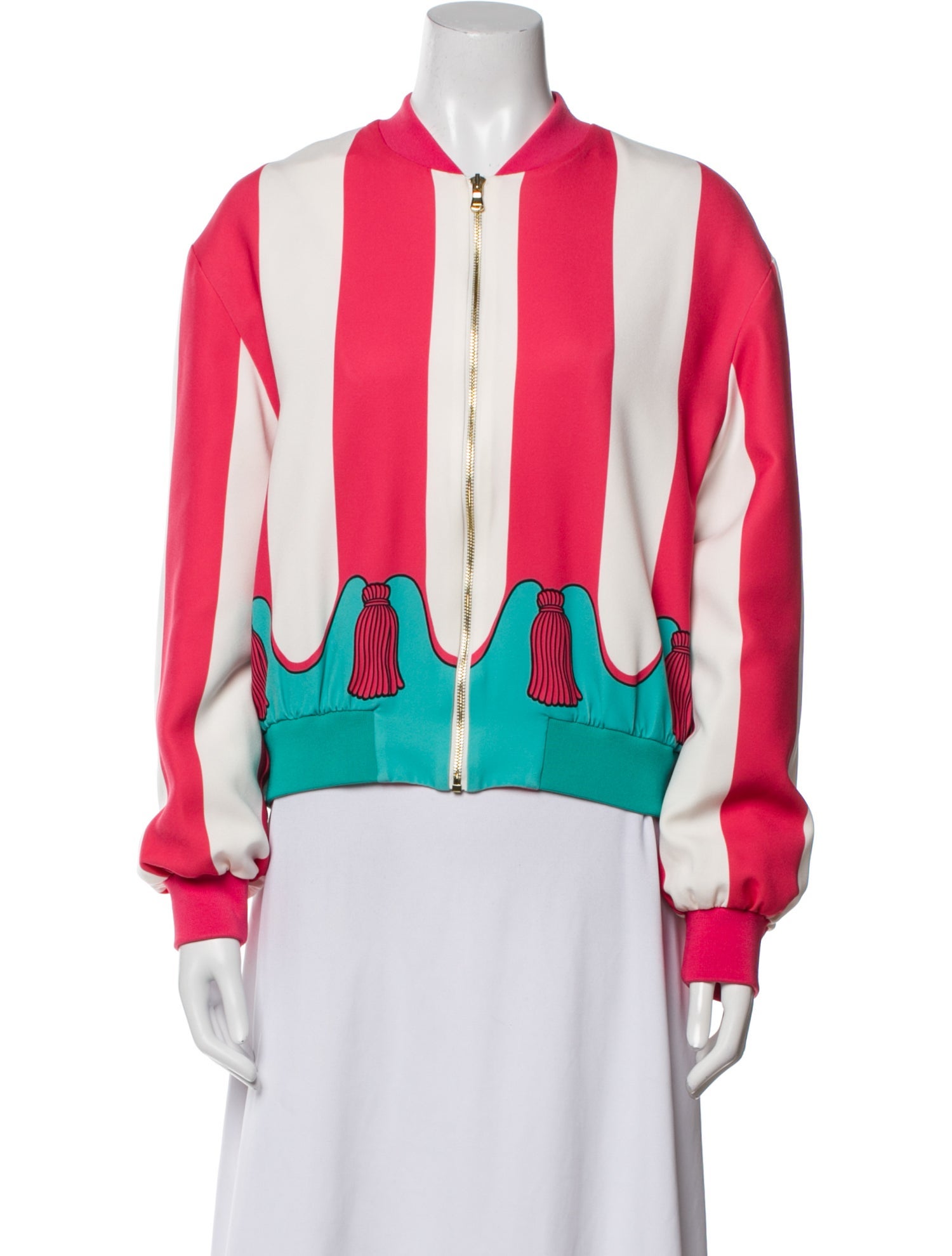 Boutique Moschino Striped Bomber Jacket