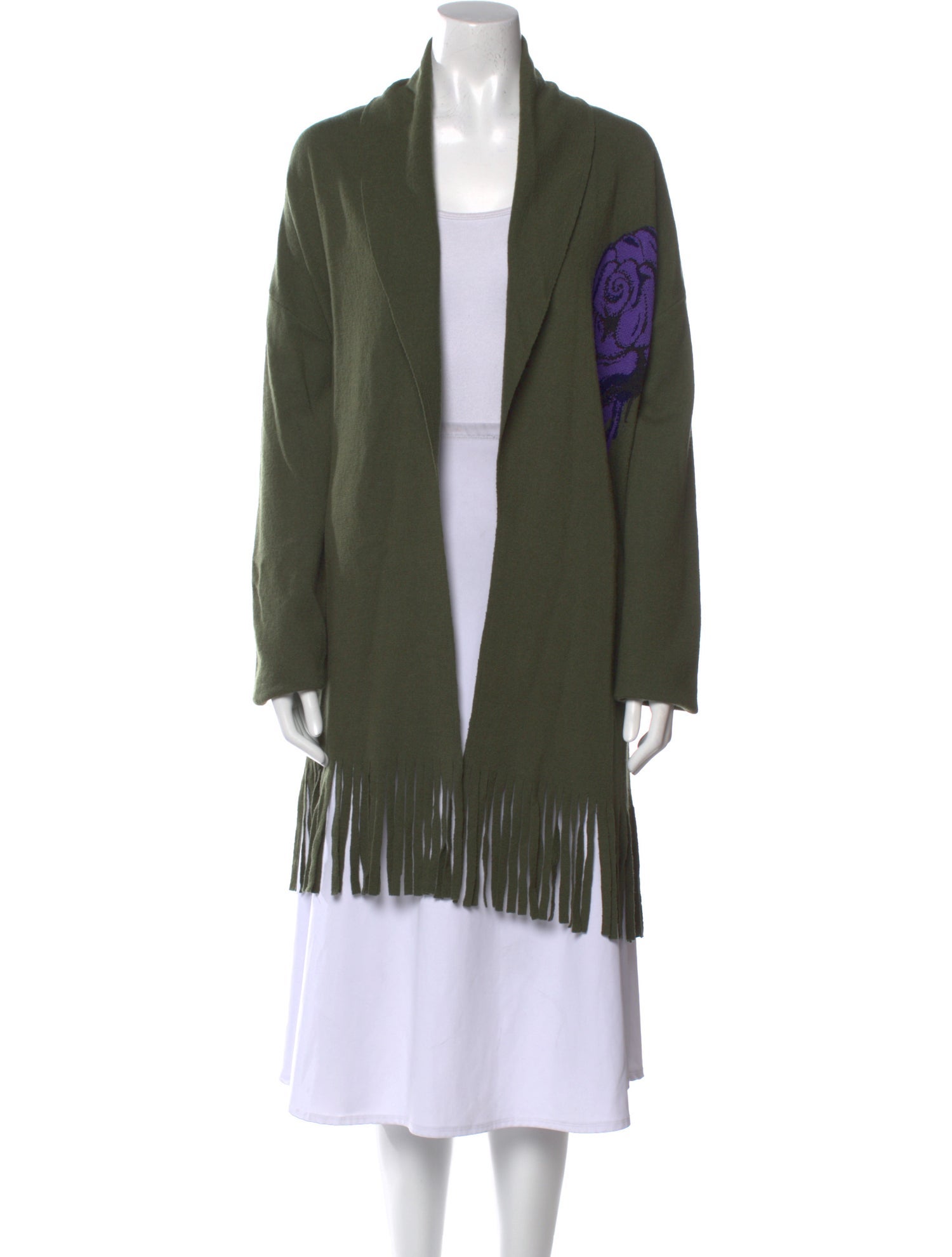 Boutique Moschino Virgin Wool Open Front Sweater