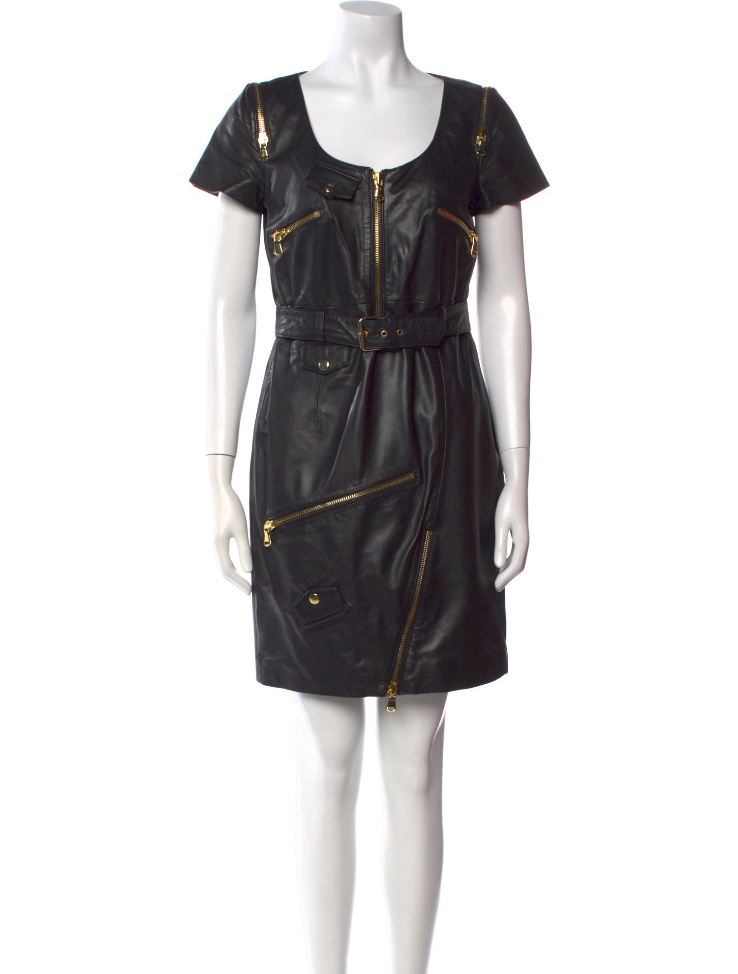 Boutique Moschino Leather Mini Dress