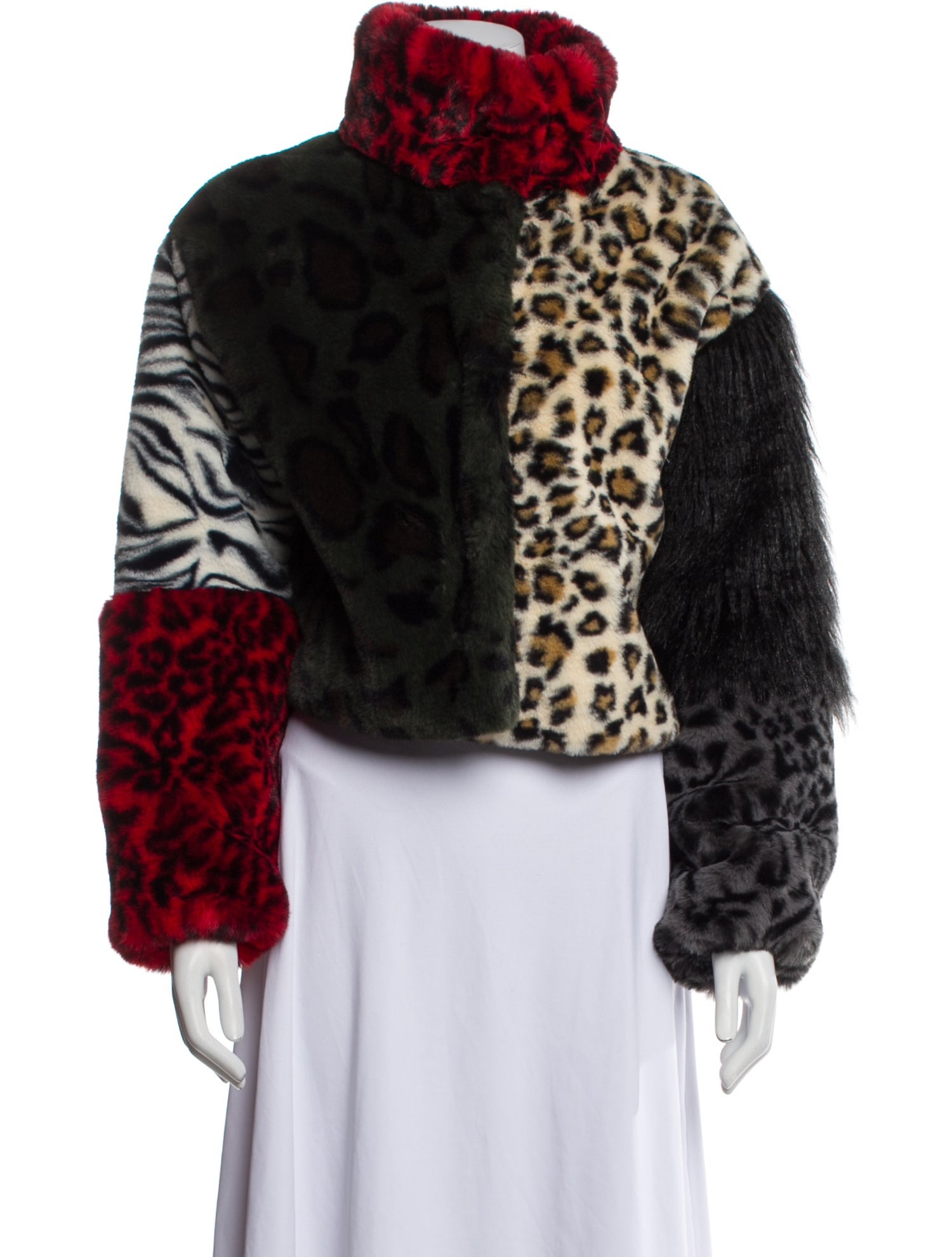 Boutique Moschino Animal Print Faux Fur Jacket