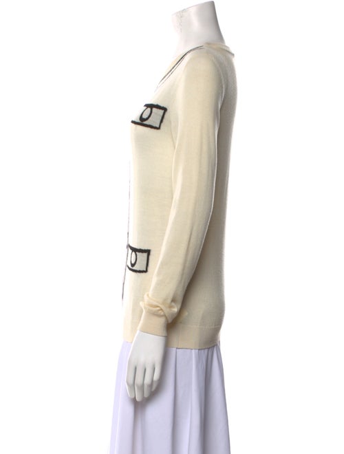 Boutique Moschino Virgin Wool Graphic Print Sweater