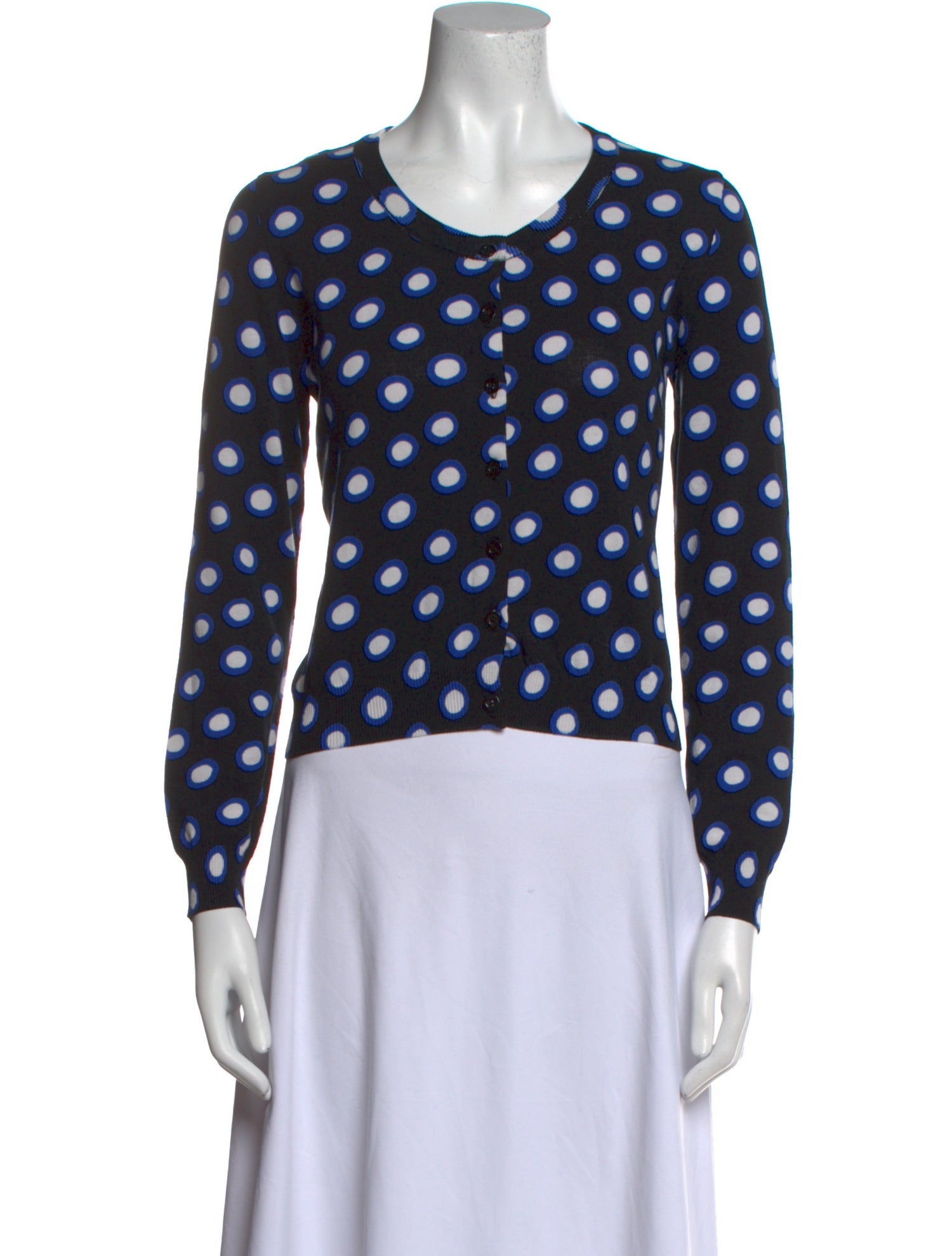 Boutique Moschino Polka Dot Print Crew Neck Sweater