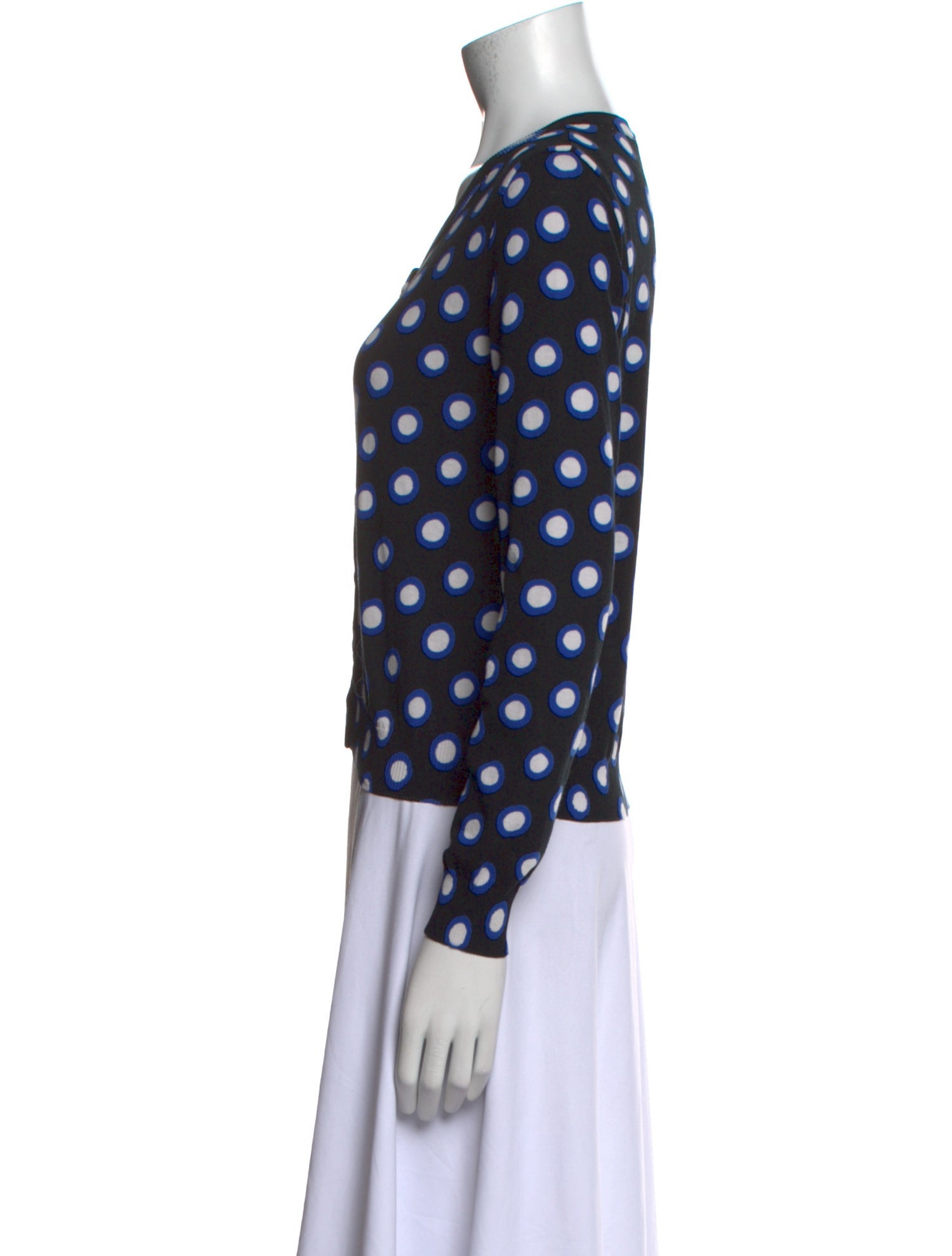 Boutique Moschino Polka Dot Print Crew Neck Sweater