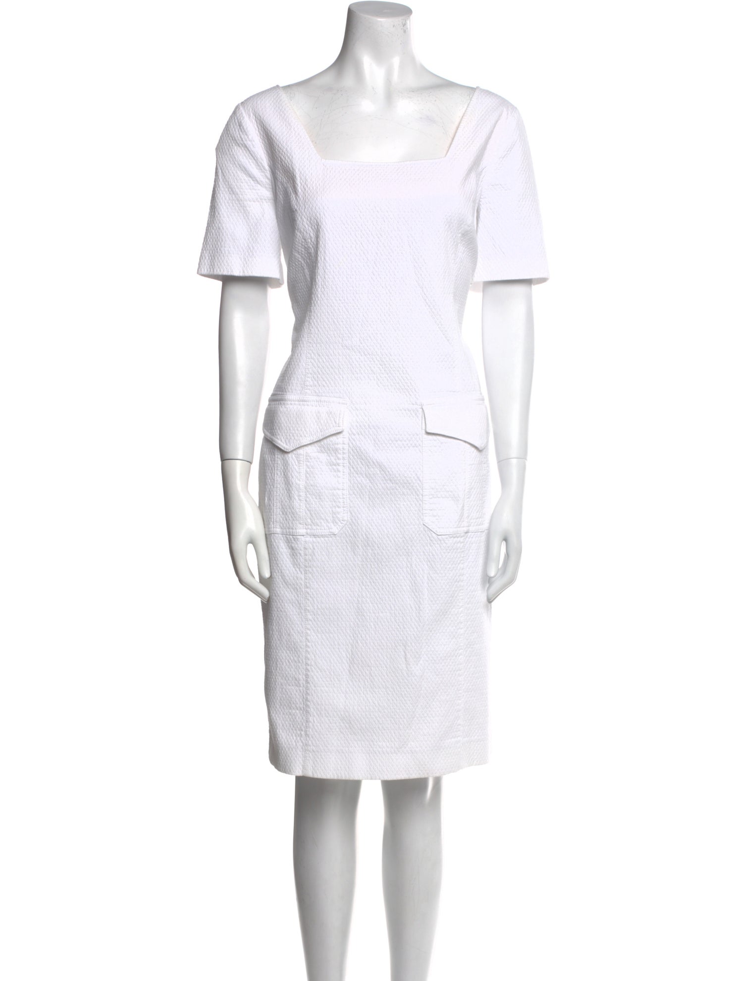 Boutique Moschino Square Neckline Knee-Length Dress