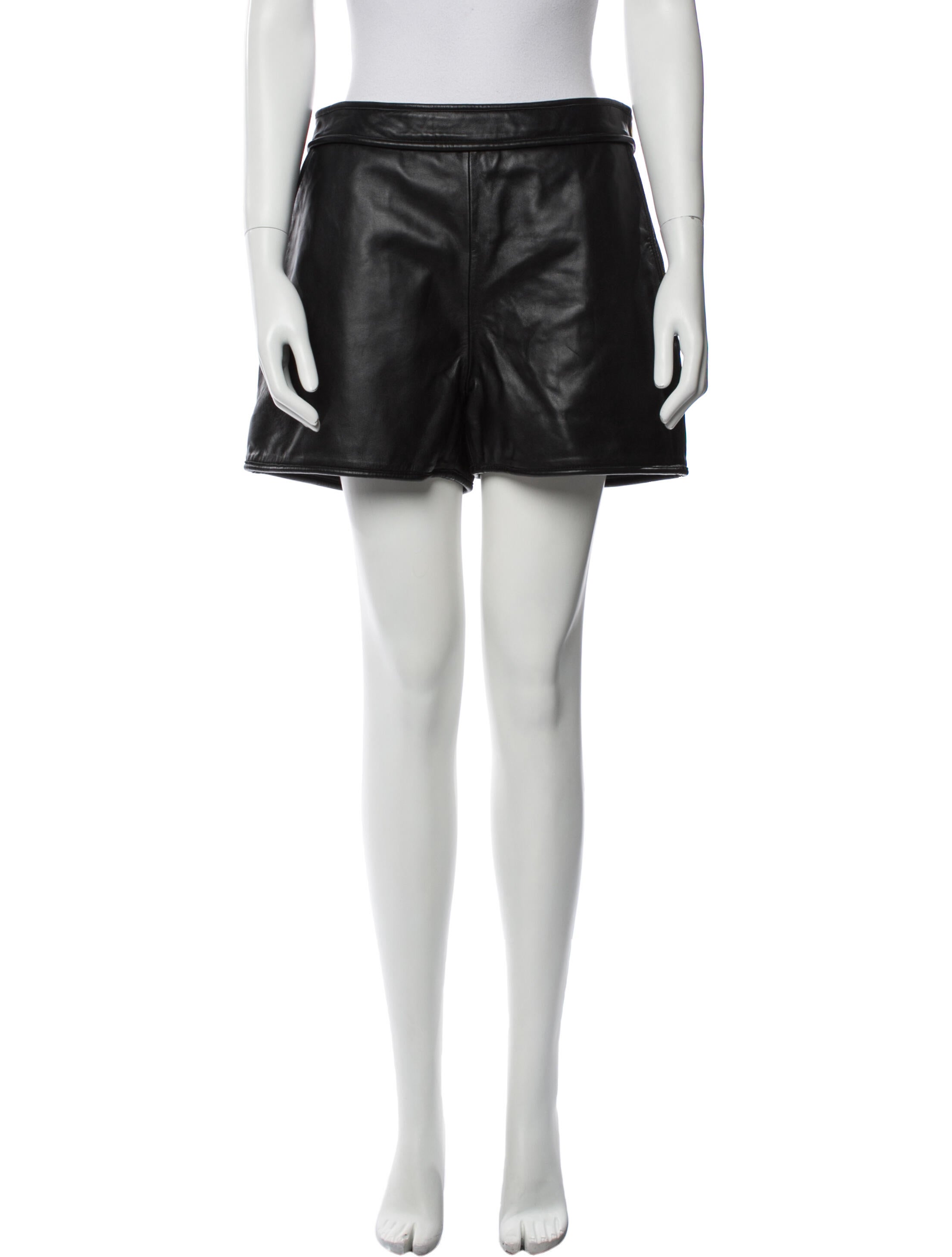Boutique Moschino Leather Mini Shorts