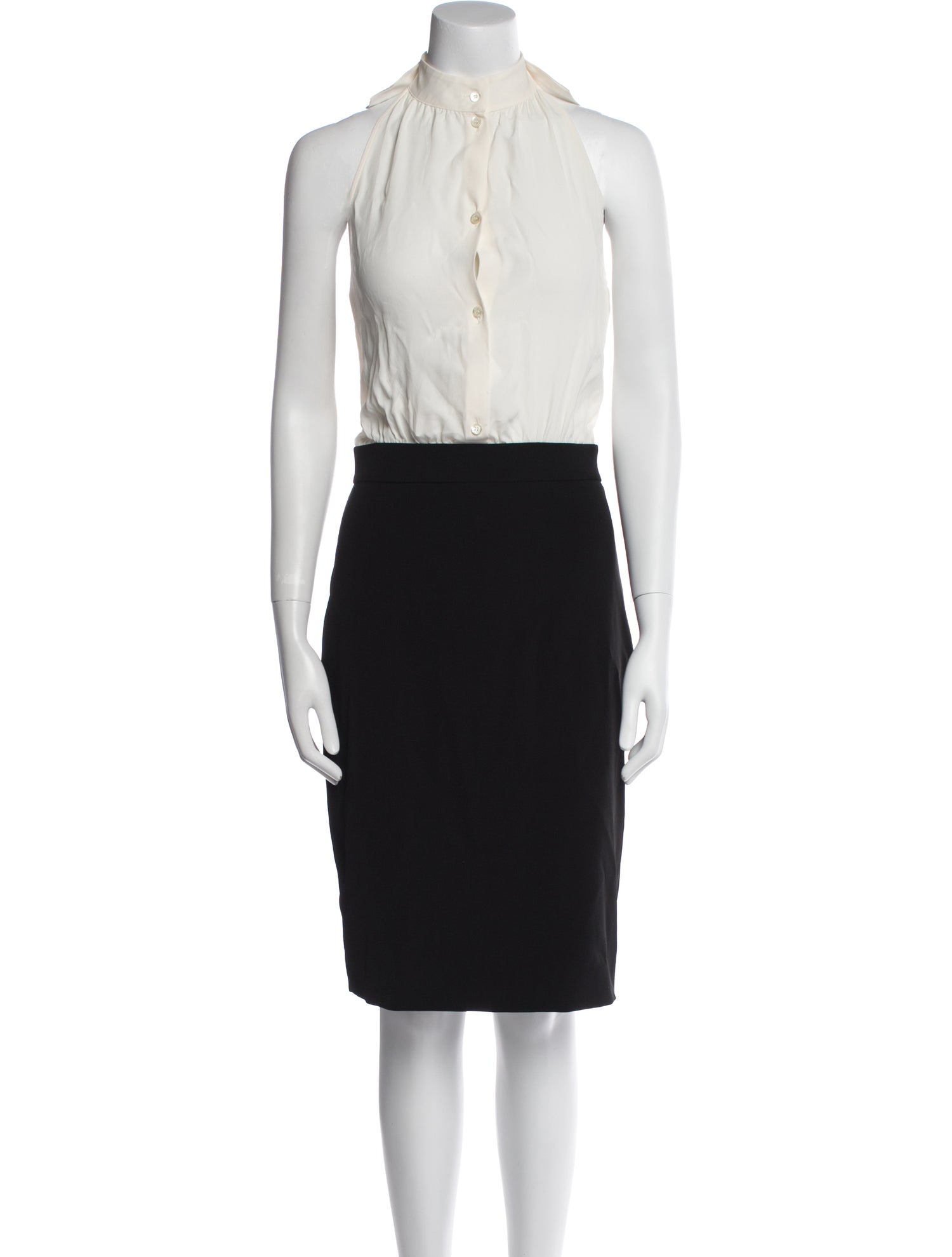 Boutique Moschino Striped Midi Length Dress