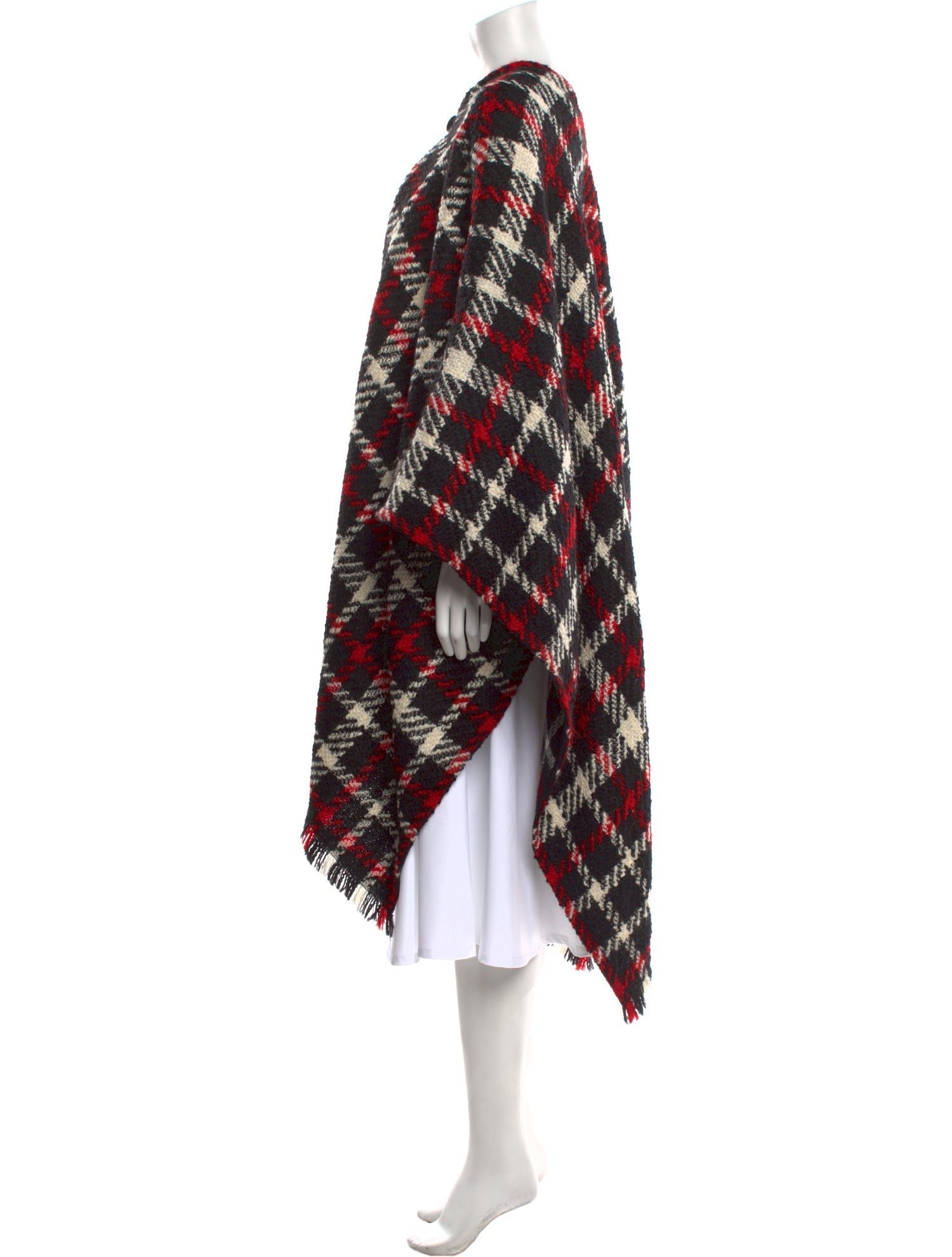 Boutique Moschino Virgin Wool Plaid Print Sweater