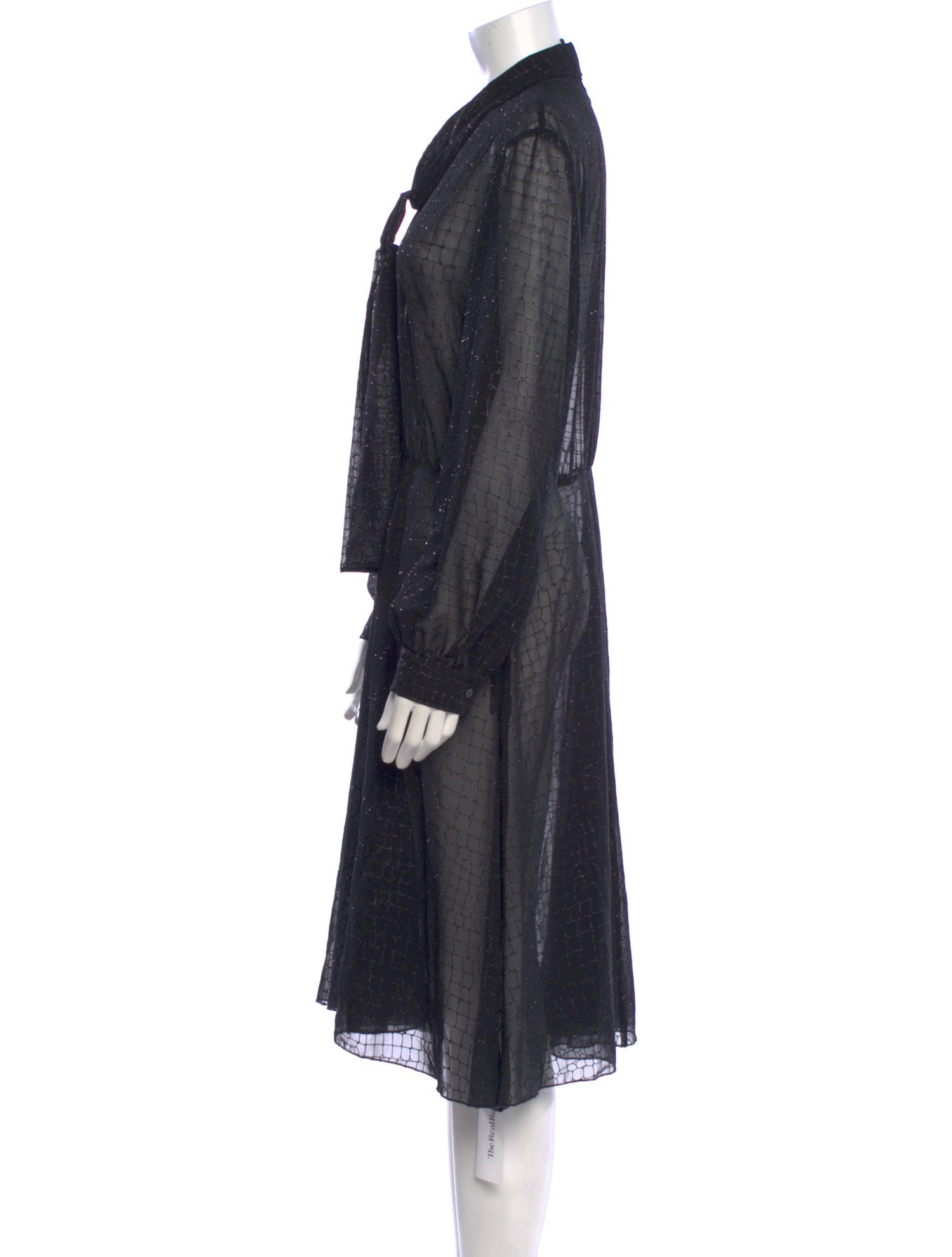 Boutique Moschino Mock Neck Midi Length Dress