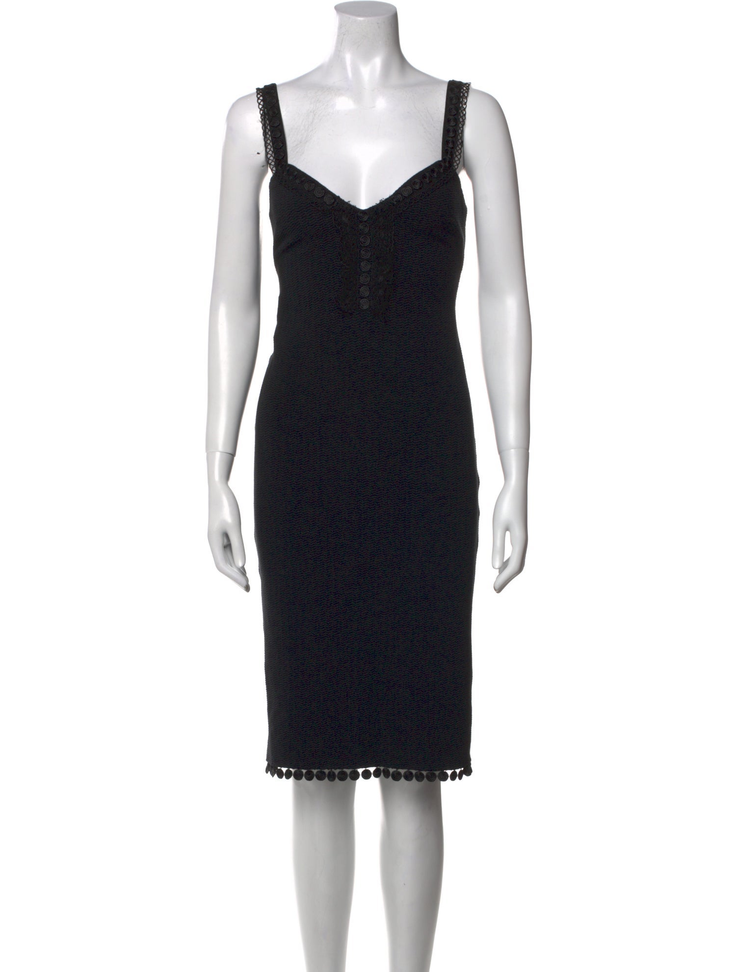 Boutique Moschino V-Neck Knee-Length Dress w/ Tags