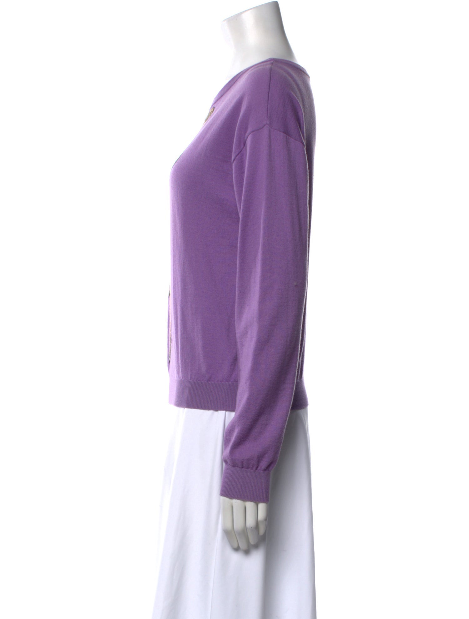 Boutique Moschino Graphic Print Scoop Neck Sweater