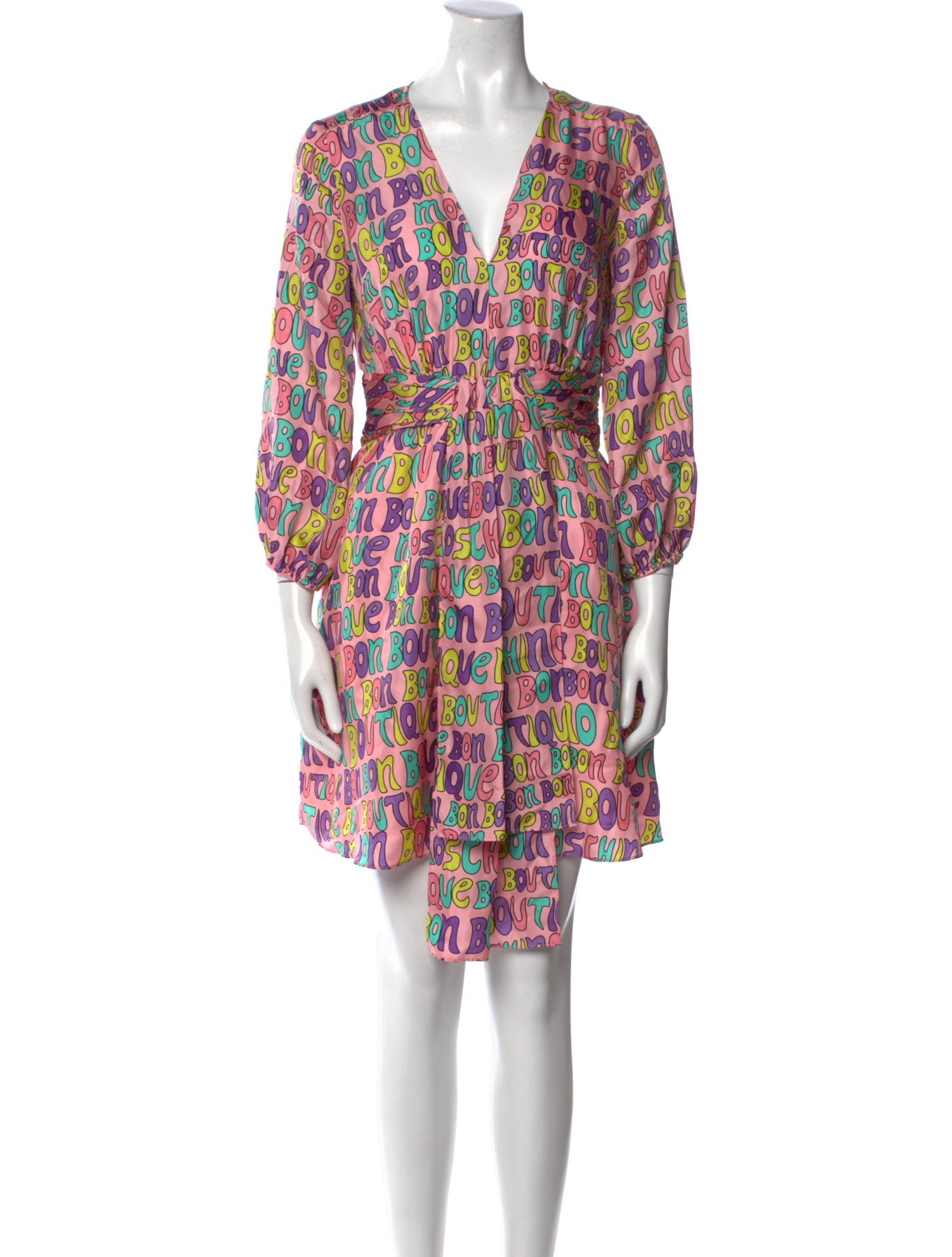 Boutique Moschino Silk Knee-Length Dress w/ Tags