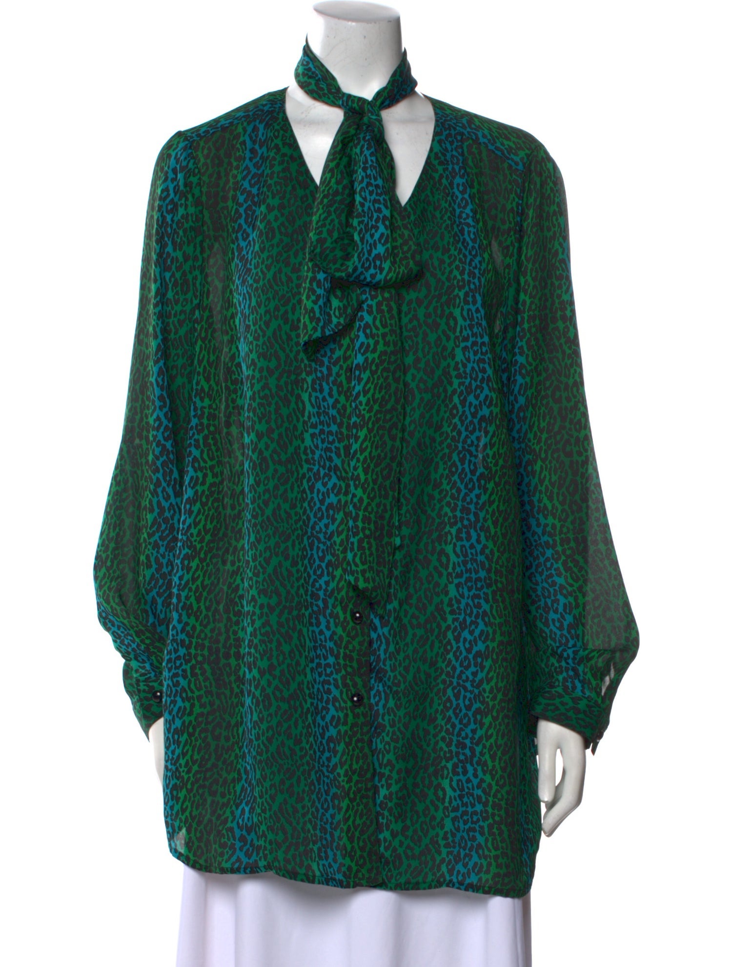 Bob Mackie Wearable Art Animal Print Cowl Neck Tunic