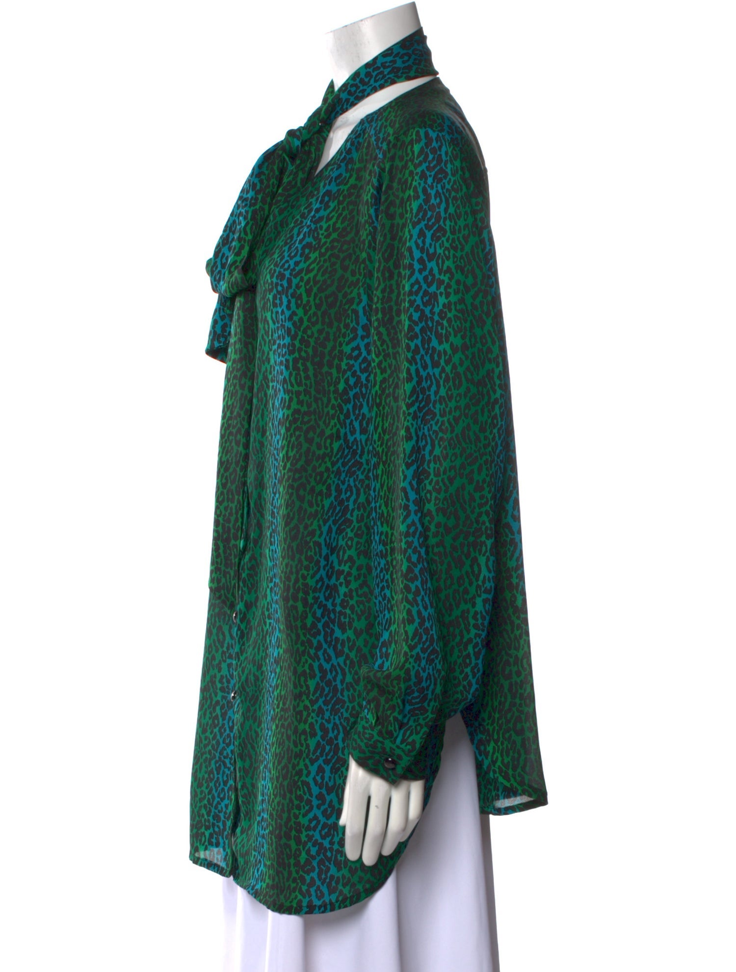 Bob Mackie Wearable Art Animal Print Cowl Neck Tunic