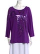 Bob Mackie Wearable Art Bateau Neckline Three-Quarter Sleeve T-Shirt