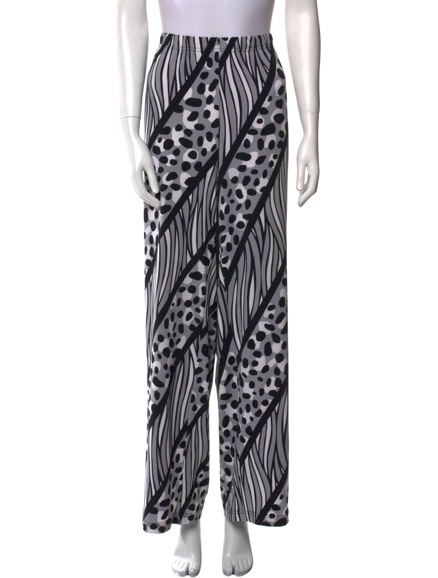 Bob Mackie Wearable Art Printed Wide Leg Pants