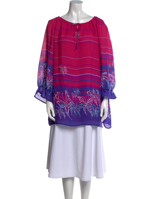 Bob Mackie Wearable Art Printed Scoop Neck Tunic