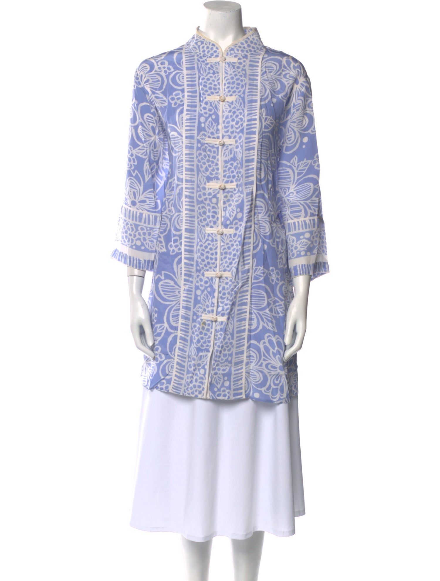 Bob Mackie Wearable Art Silk Printed Tunic