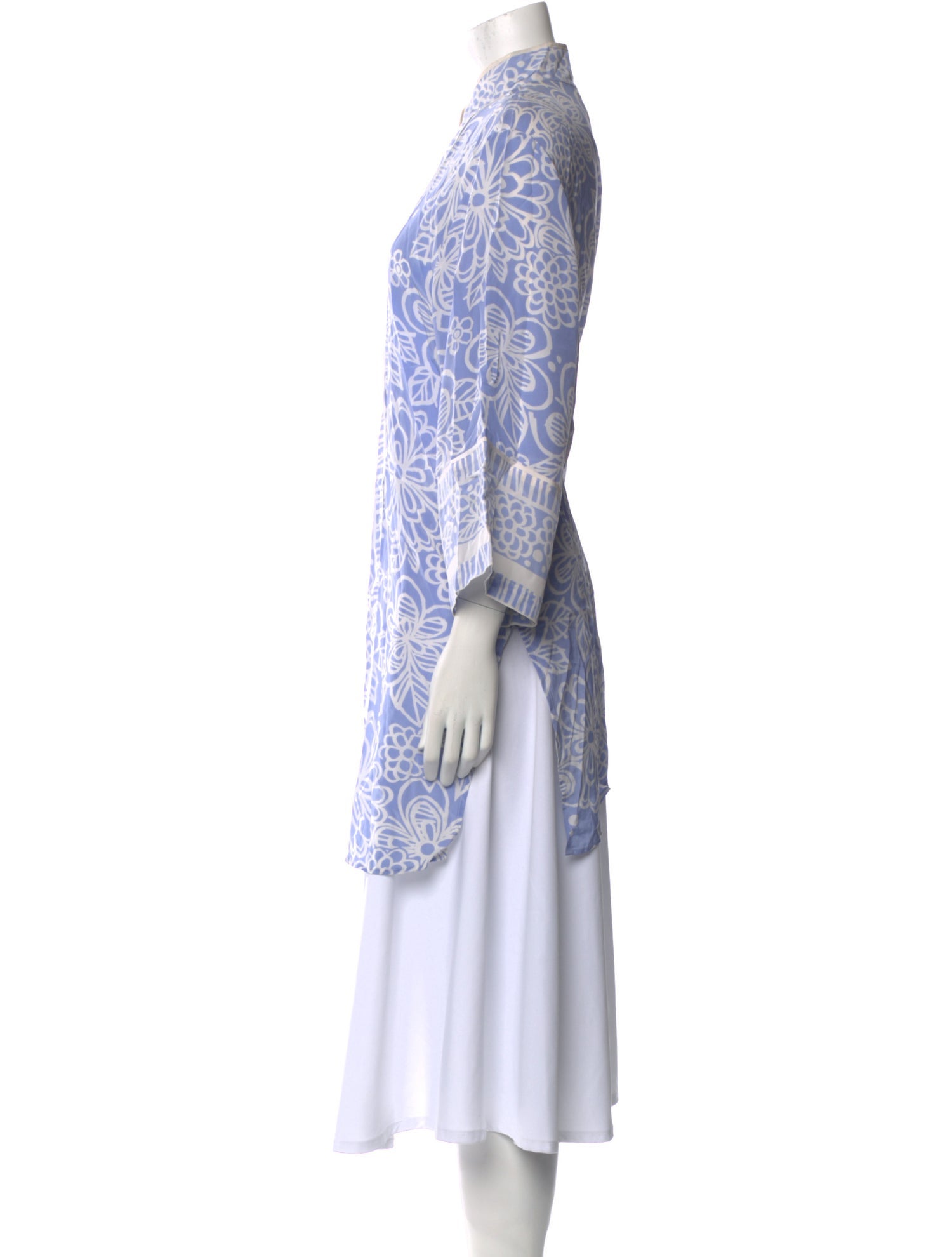 Bob Mackie Wearable Art Silk Printed Tunic