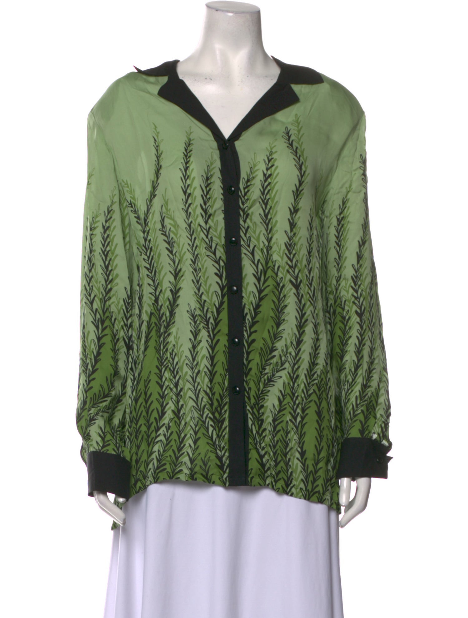 Bob Mackie Wearable Art Silk Printed Sweatshirt