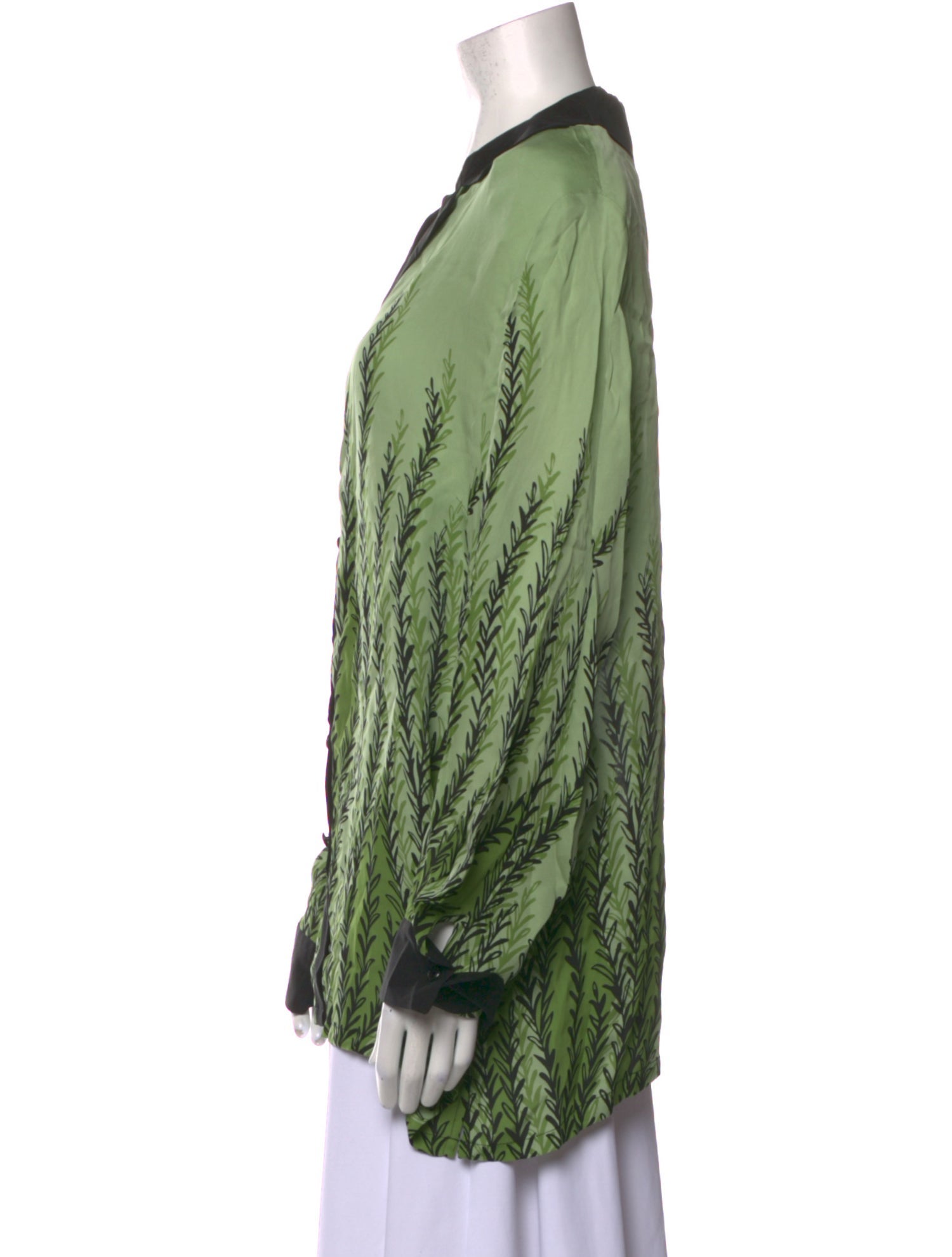 Bob Mackie Wearable Art Silk Printed Sweatshirt