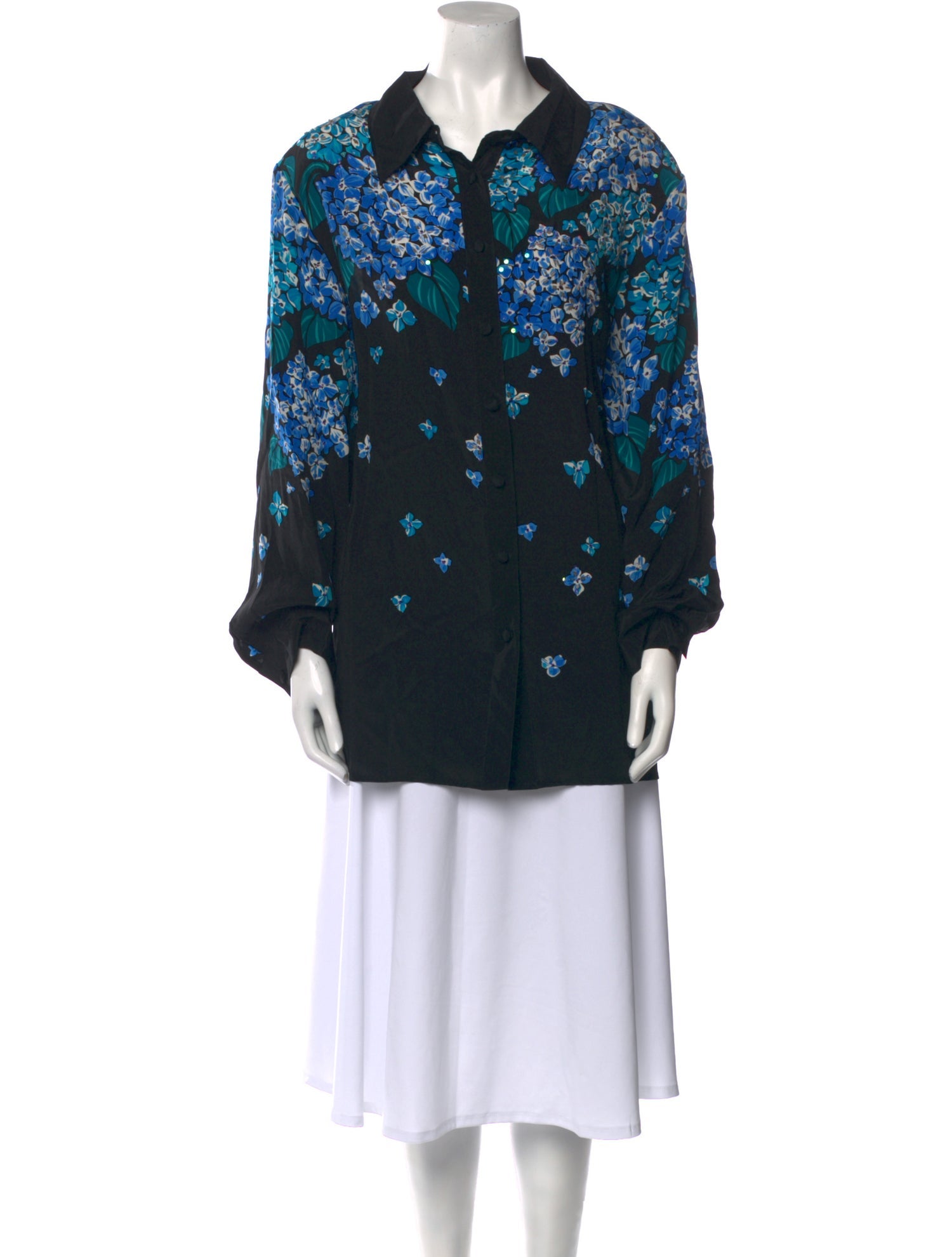 Bob Mackie Wearable Art Silk Printed Tunic