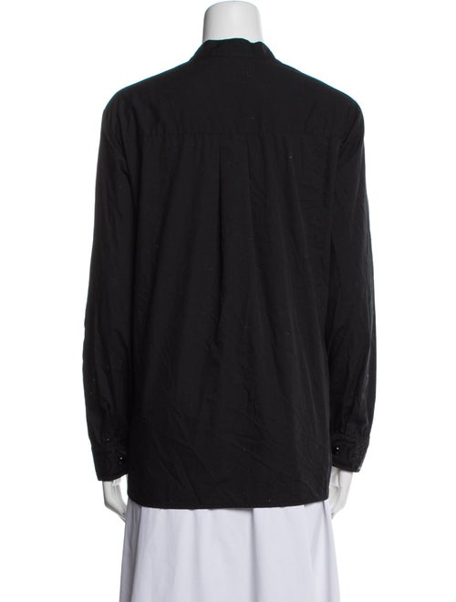 Bob Mackie Wearable Art V-Neck Long Sleeve Button-Up Top