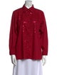 Bob Mackie Wearable Art Long Sleeve Button-Up Top