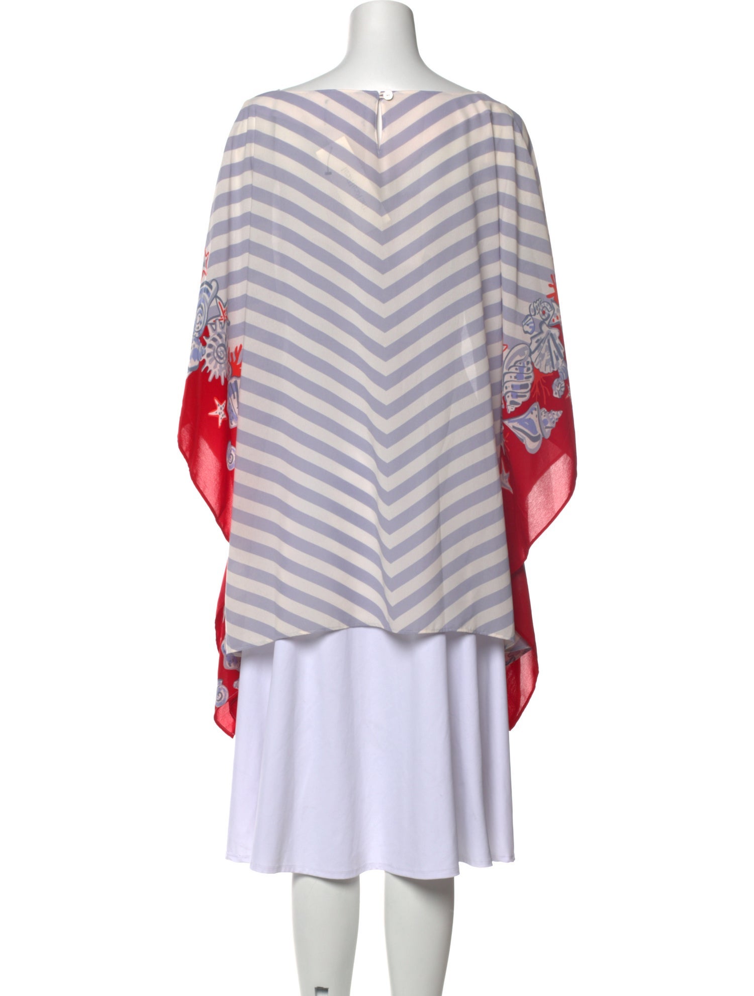 Bob Mackie Wearable Art Striped Bateau Neckline Sweater