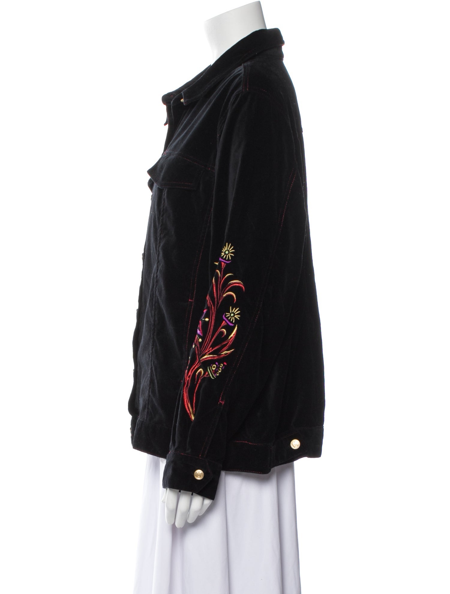 Bob Mackie Wearable Art Velvet Printed Jacket