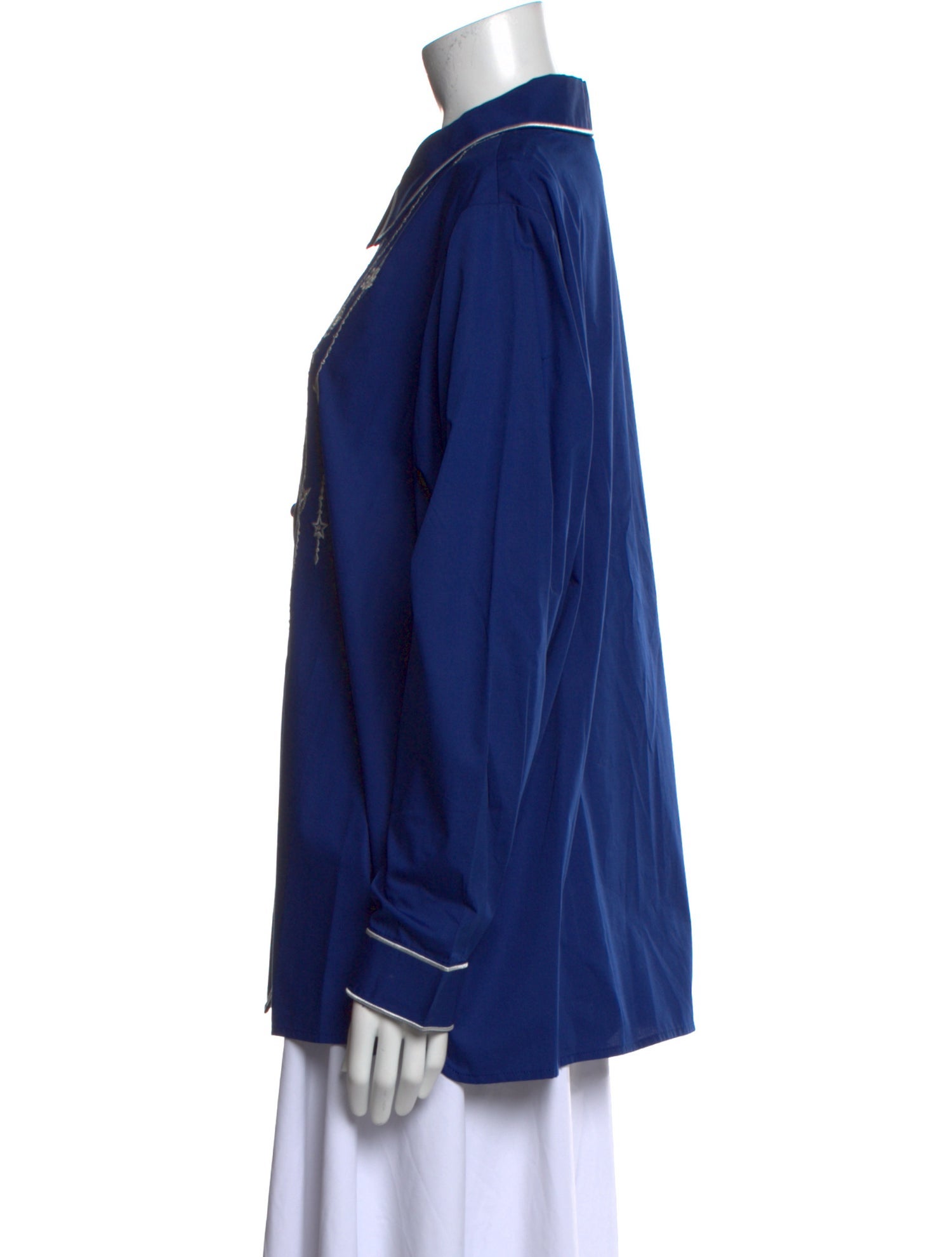 Bob Mackie Wearable Art Long Sleeve Button-Up Top