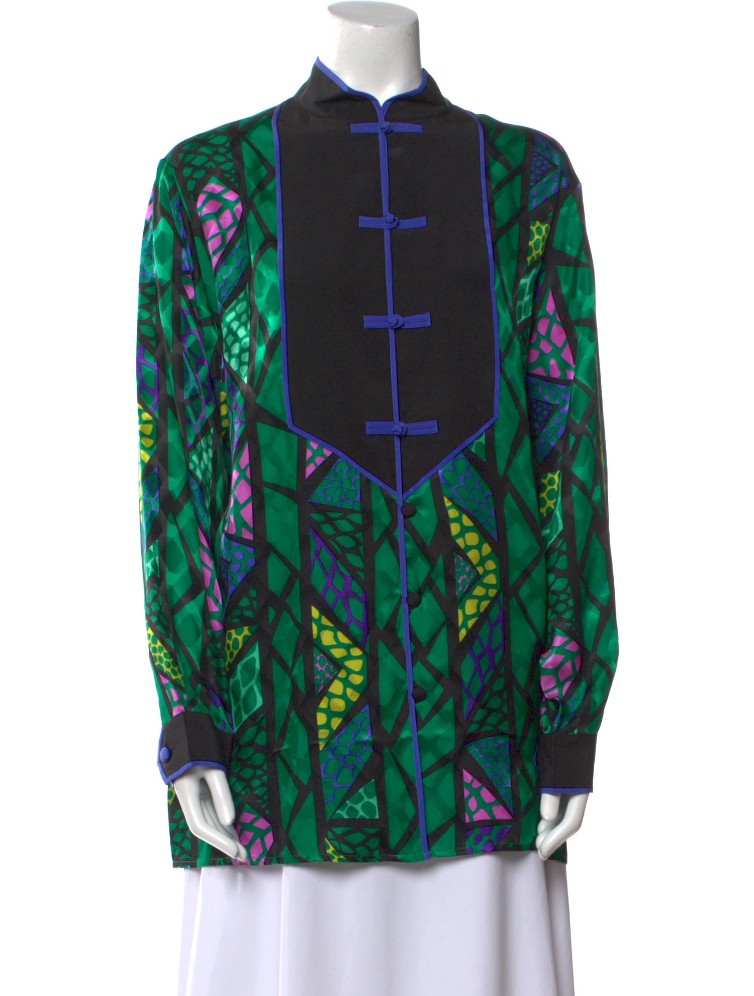 Bob Mackie Wearable Art Silk Printed Tunic