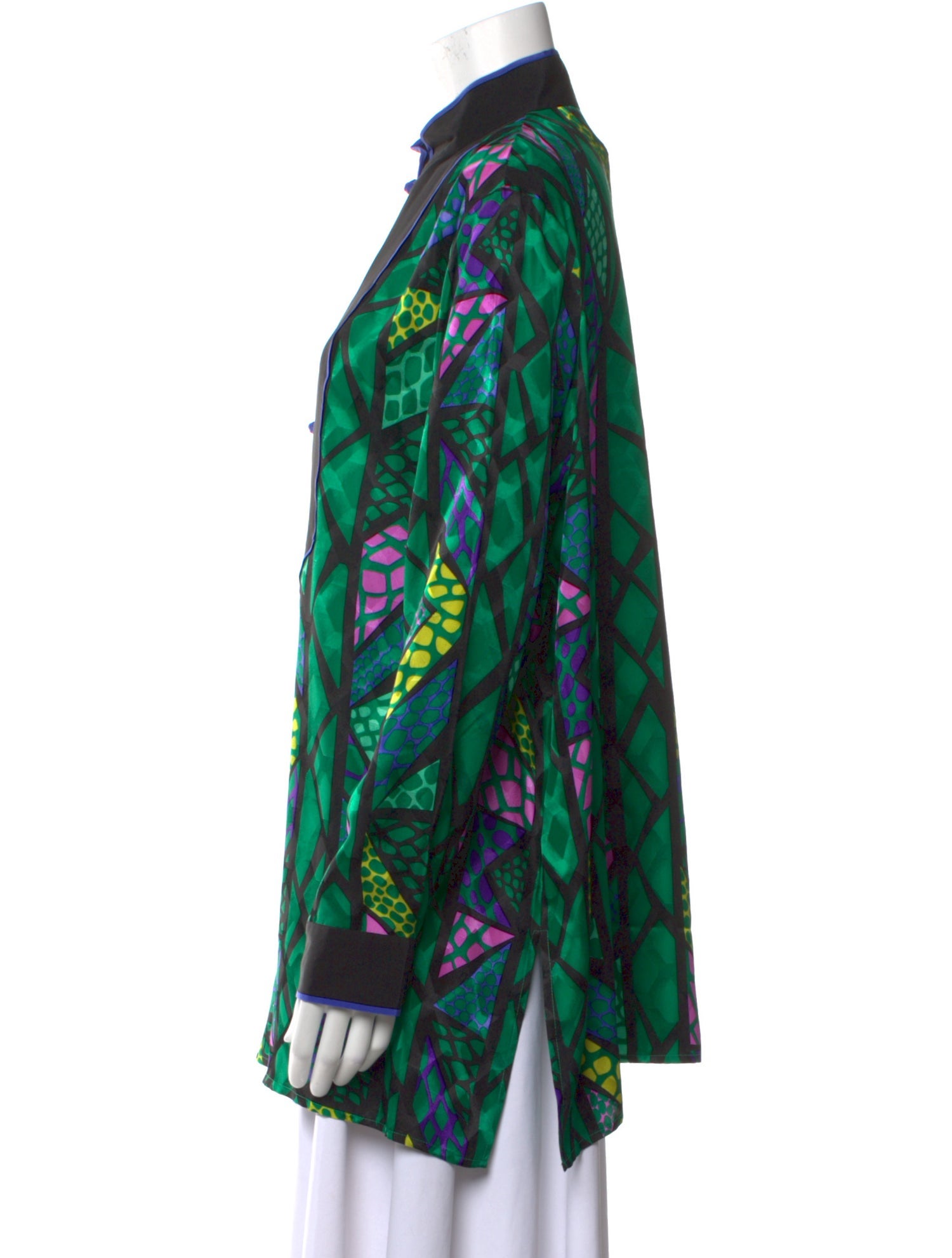 Bob Mackie Wearable Art Silk Printed Tunic