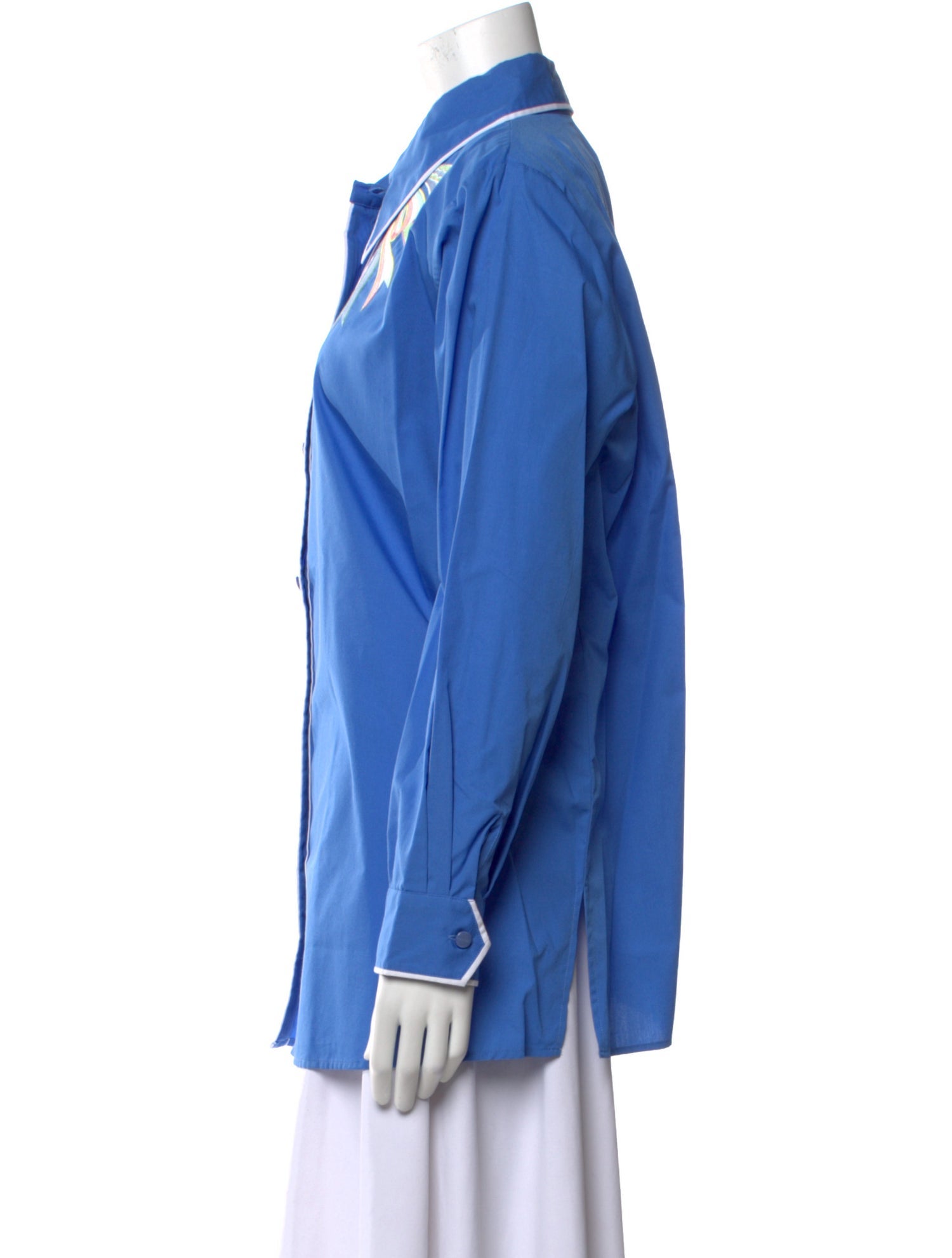 Bob Mackie Wearable Art Printed Long Sleeve Button-Up Top