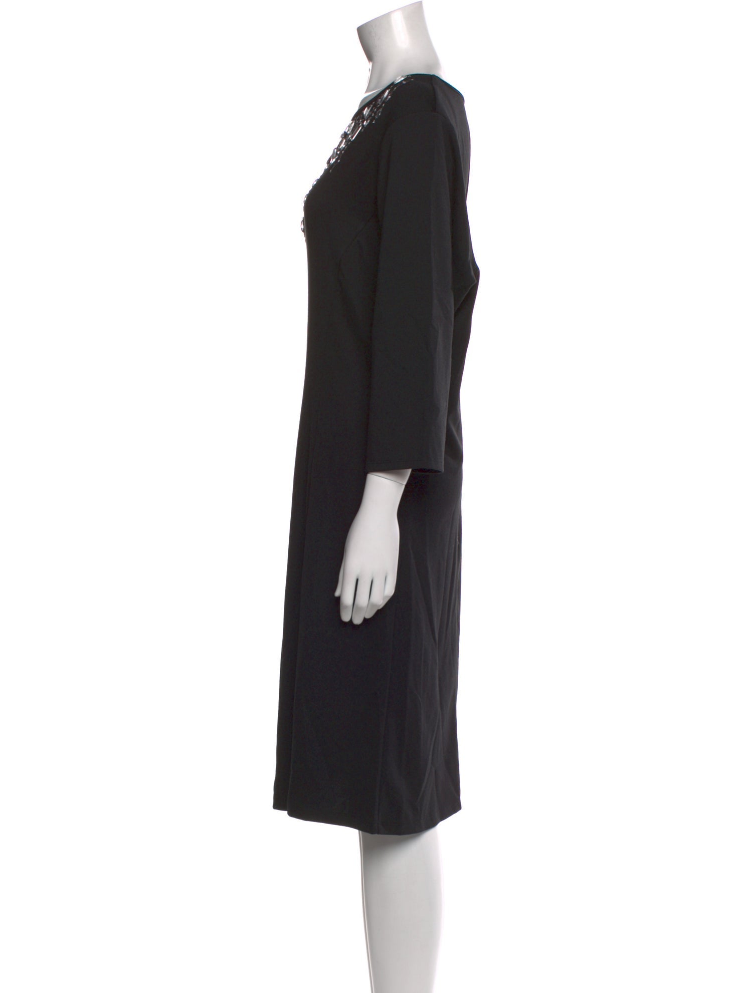 Bob Mackie Wearable Art Bateau Neckline Knee-Length Dress w/ Tags