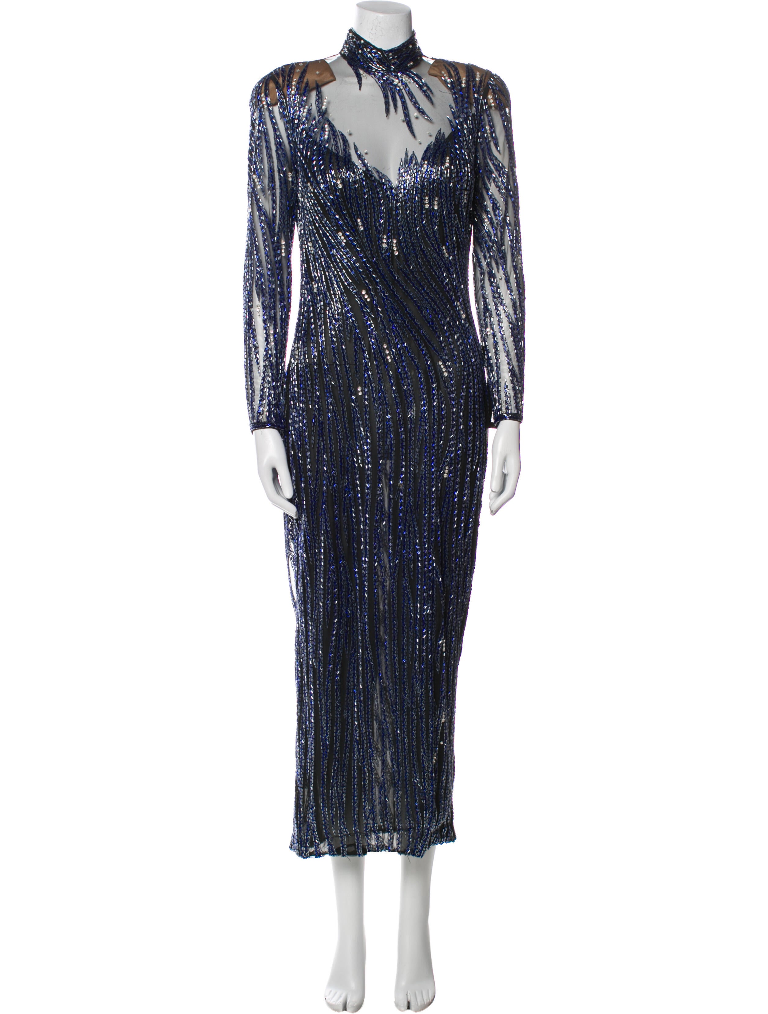 Bob Mackie Wearable Art Silk Long Dress