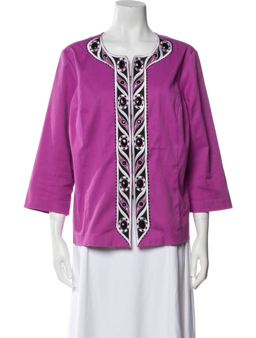 Bob Mackie Wearable Art Printed Evening Jacket