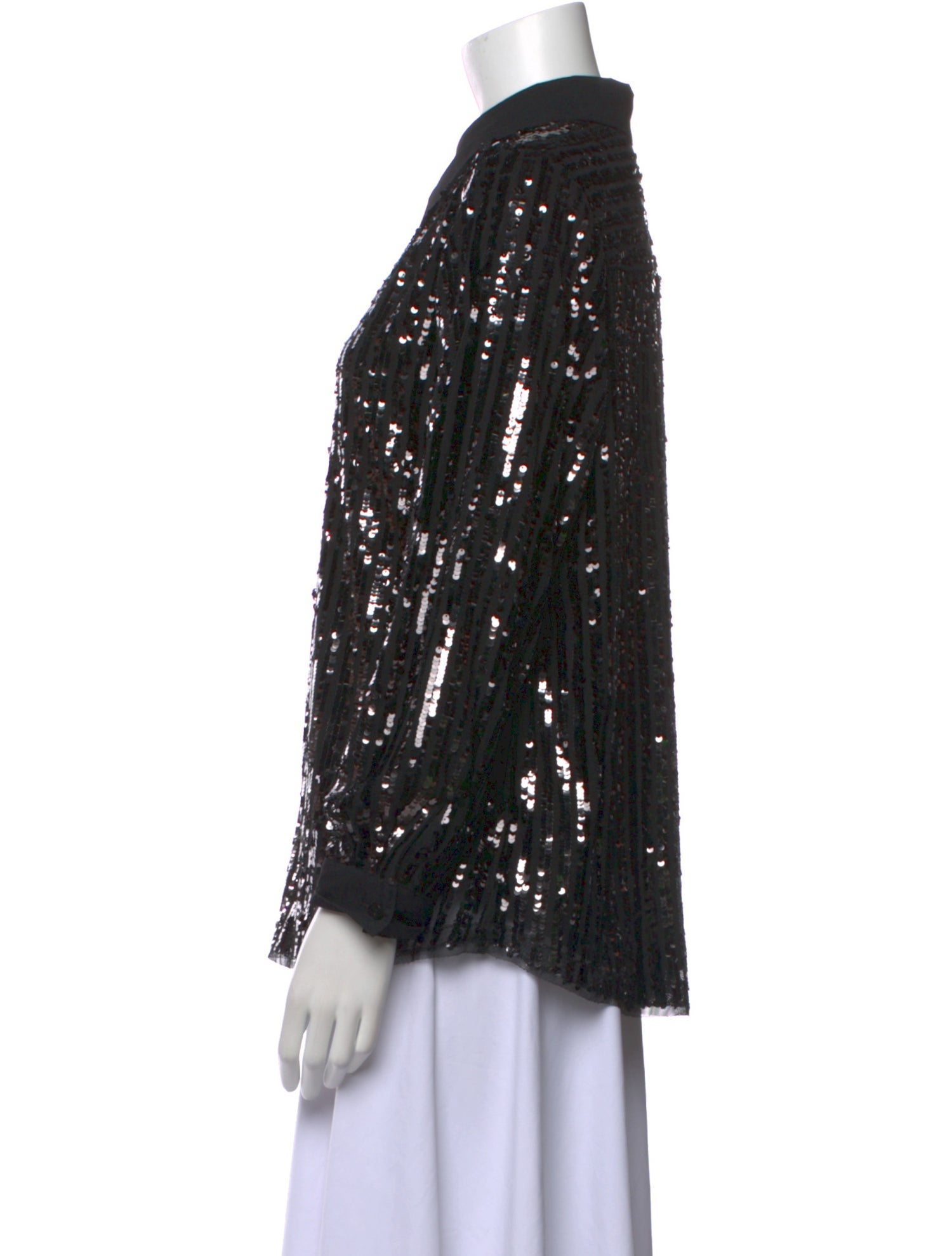 Bob Mackie Wearable Art Printed Long Sleeve Button-Up Top