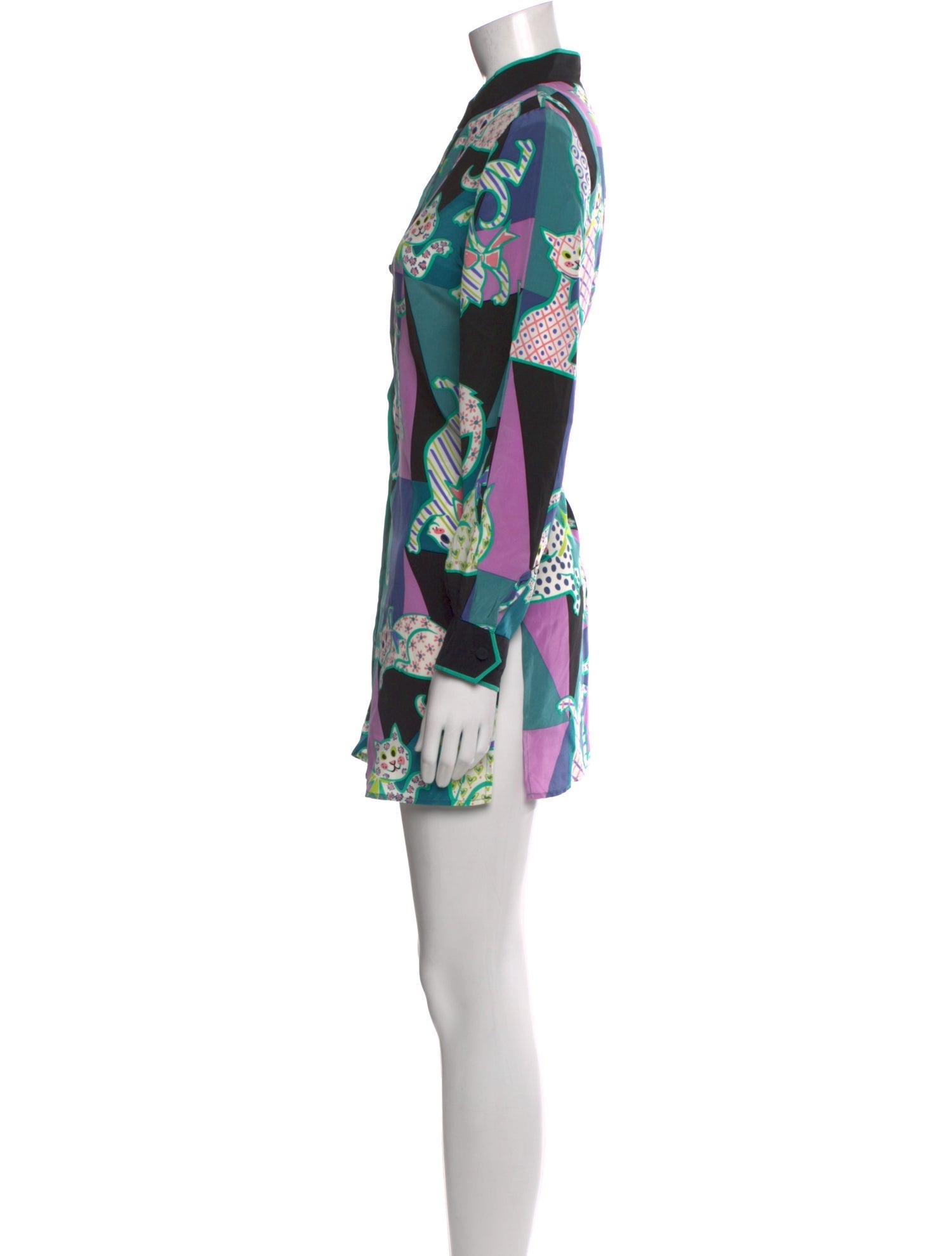 Bob Mackie Wearable Art Silk Mini Dress w/ Tags