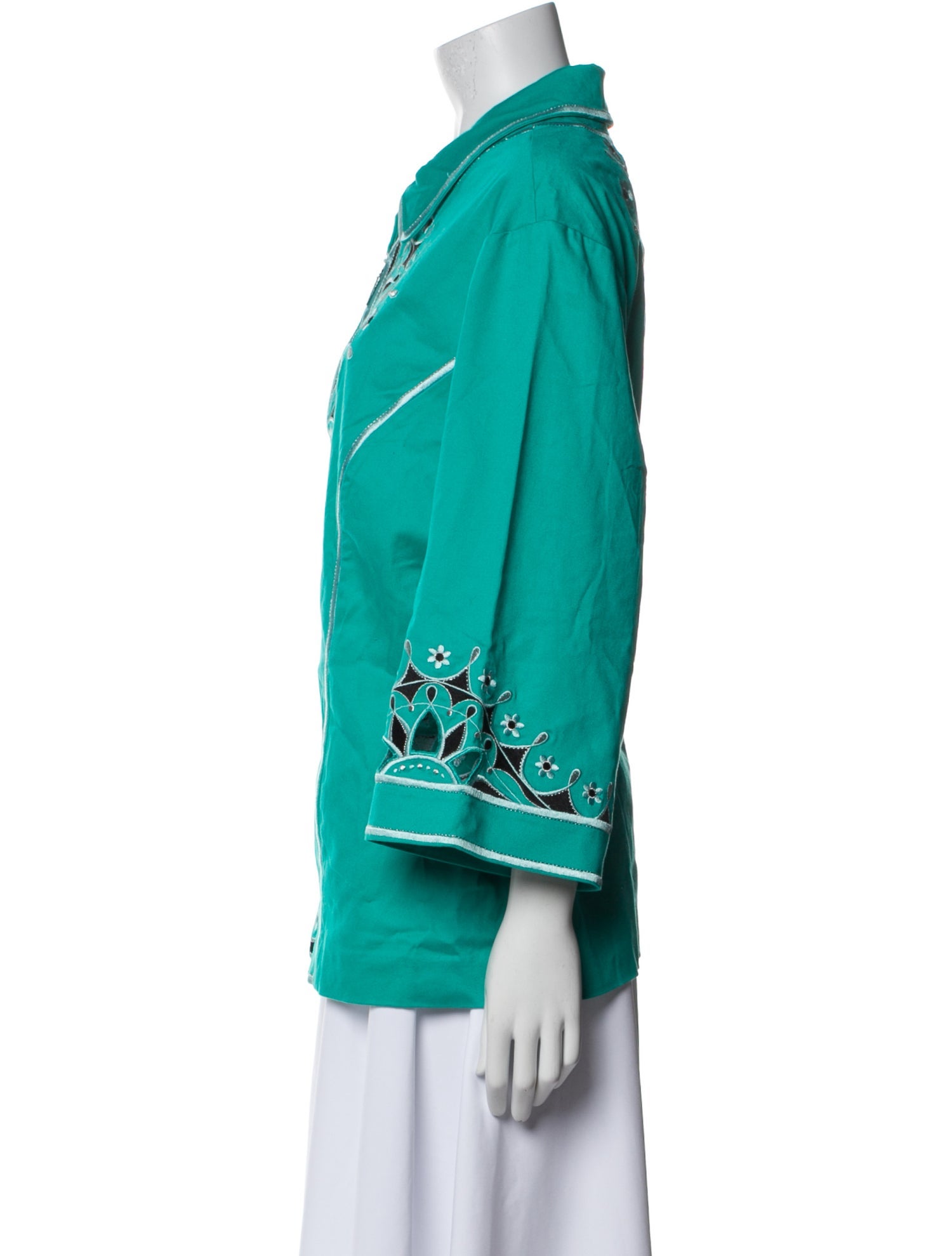 Bob Mackie Wearable Art Graphic Print Bomber Jacket