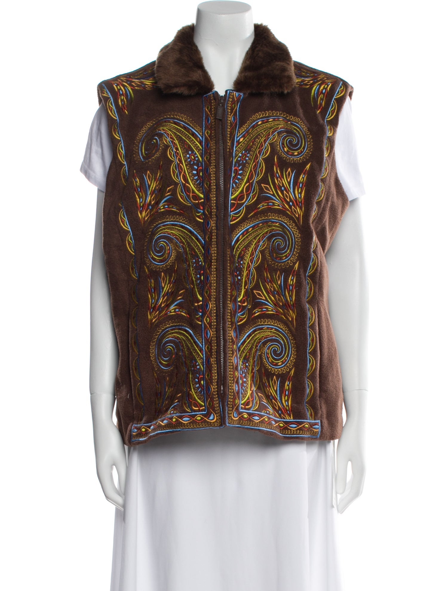 Bob Mackie Wearable Art Printed Vest w/ Tags