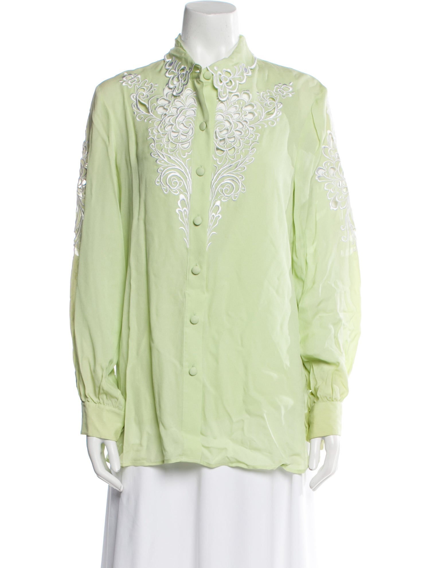 Bob Mackie Wearable Art Silk Printed Top