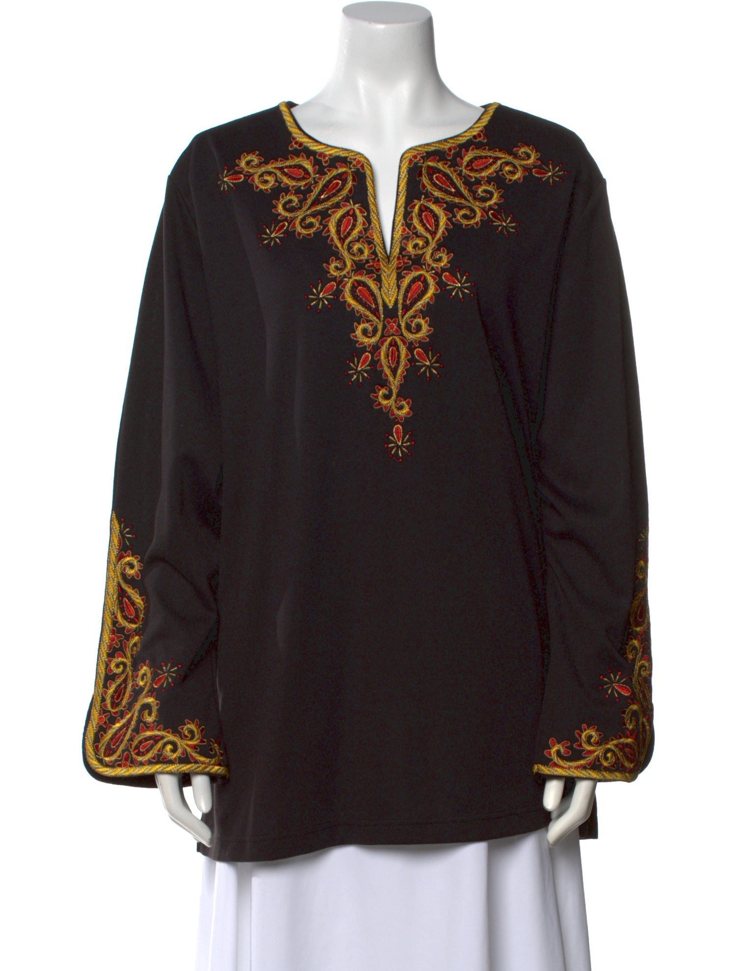 Bob Mackie Wearable Art Printed V-Neck Tunic
