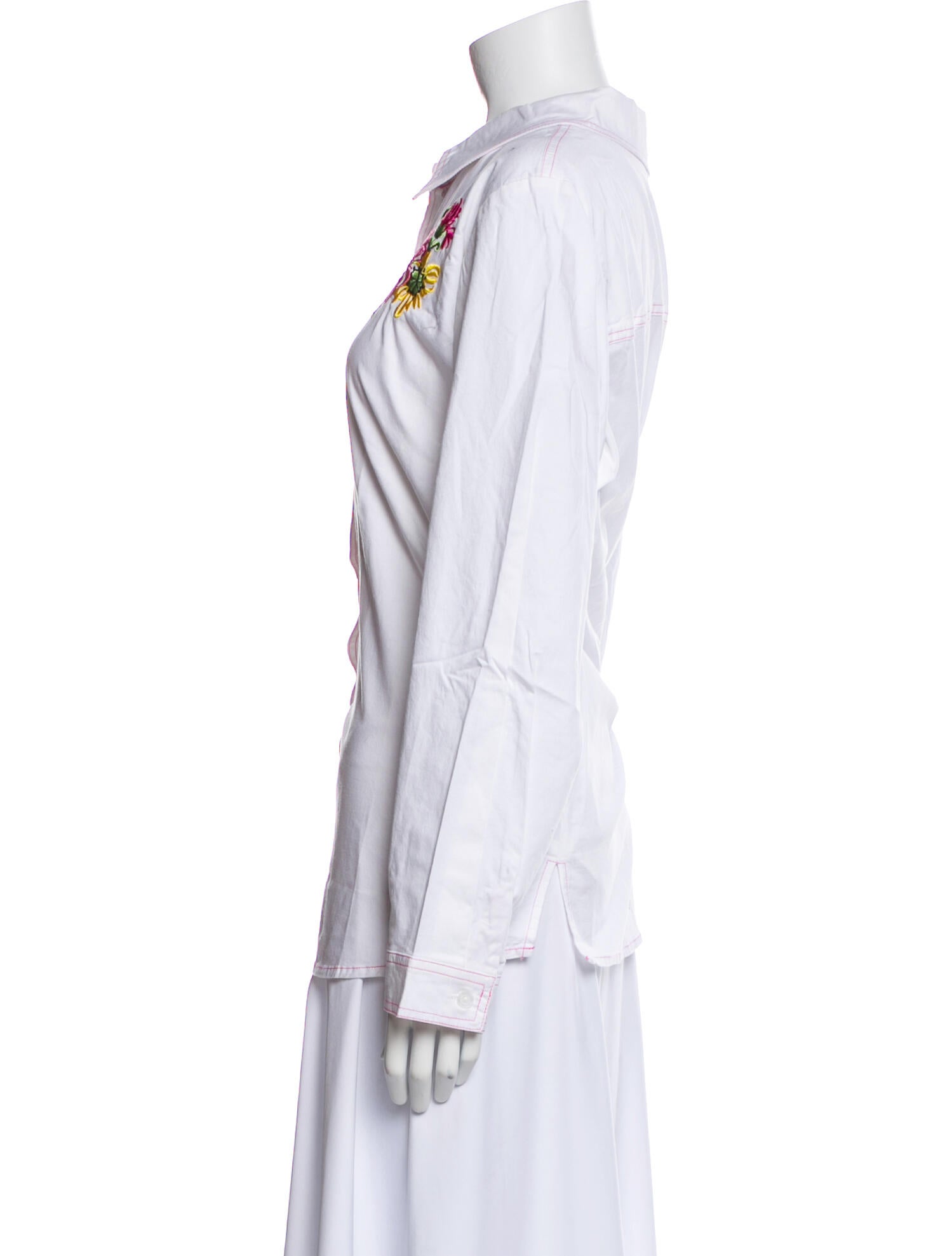 Bob Mackie Wearable Art Long Sleeve Button-Up Top